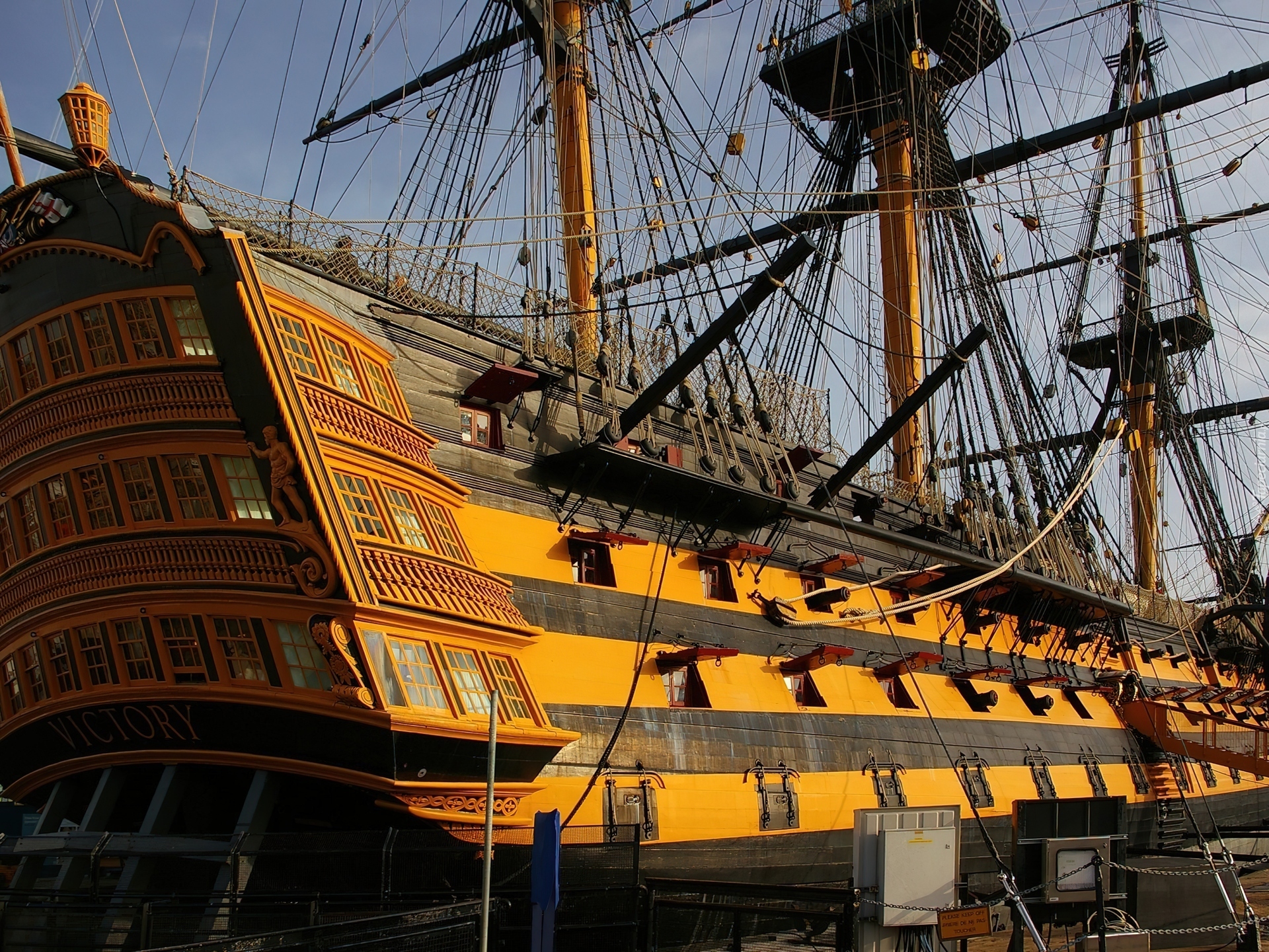 Piękny, Zabytkowy, Żaglowiec, HMS Victory