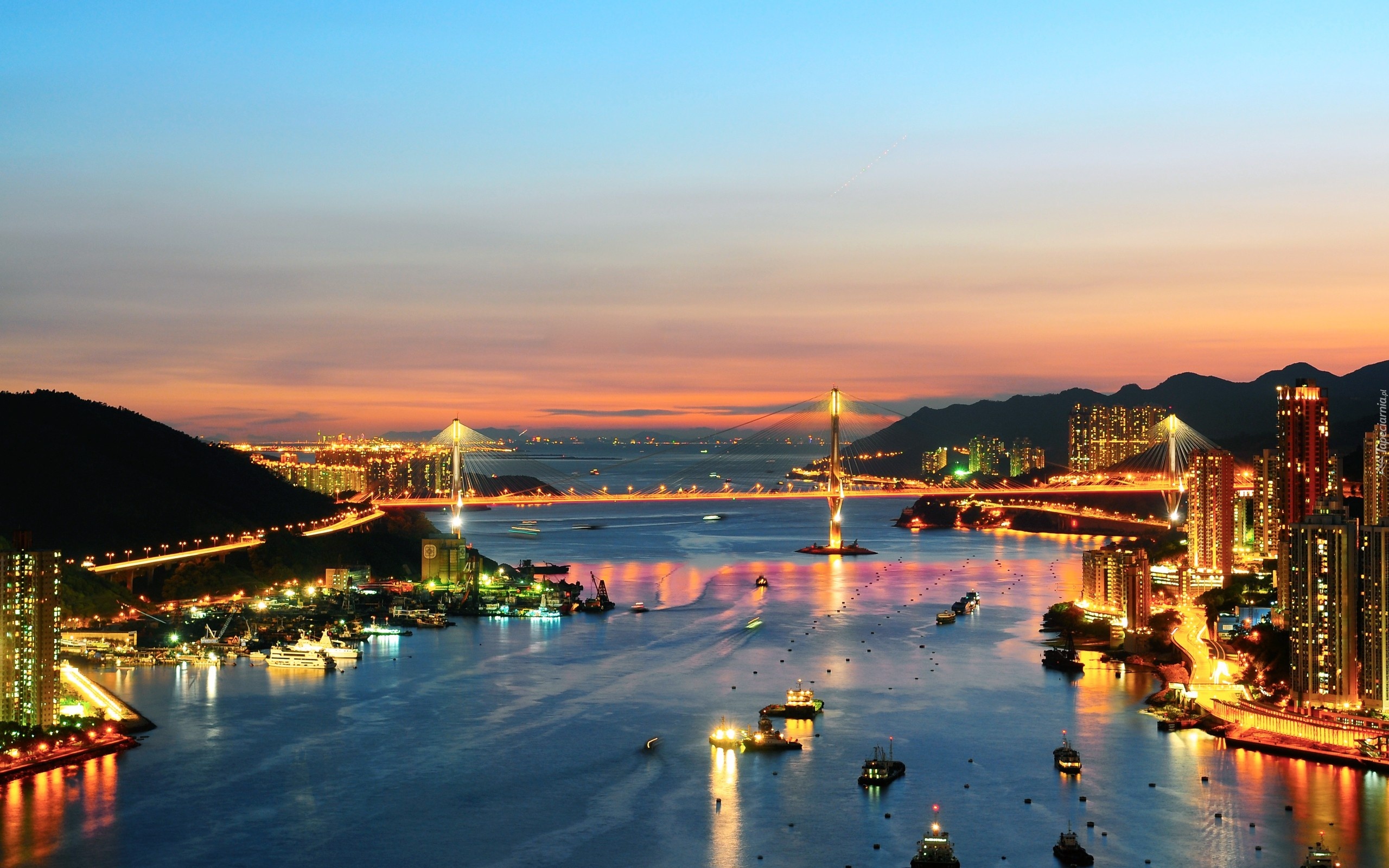 Panorama, Miasta, San Francisco, Most Golden Gate