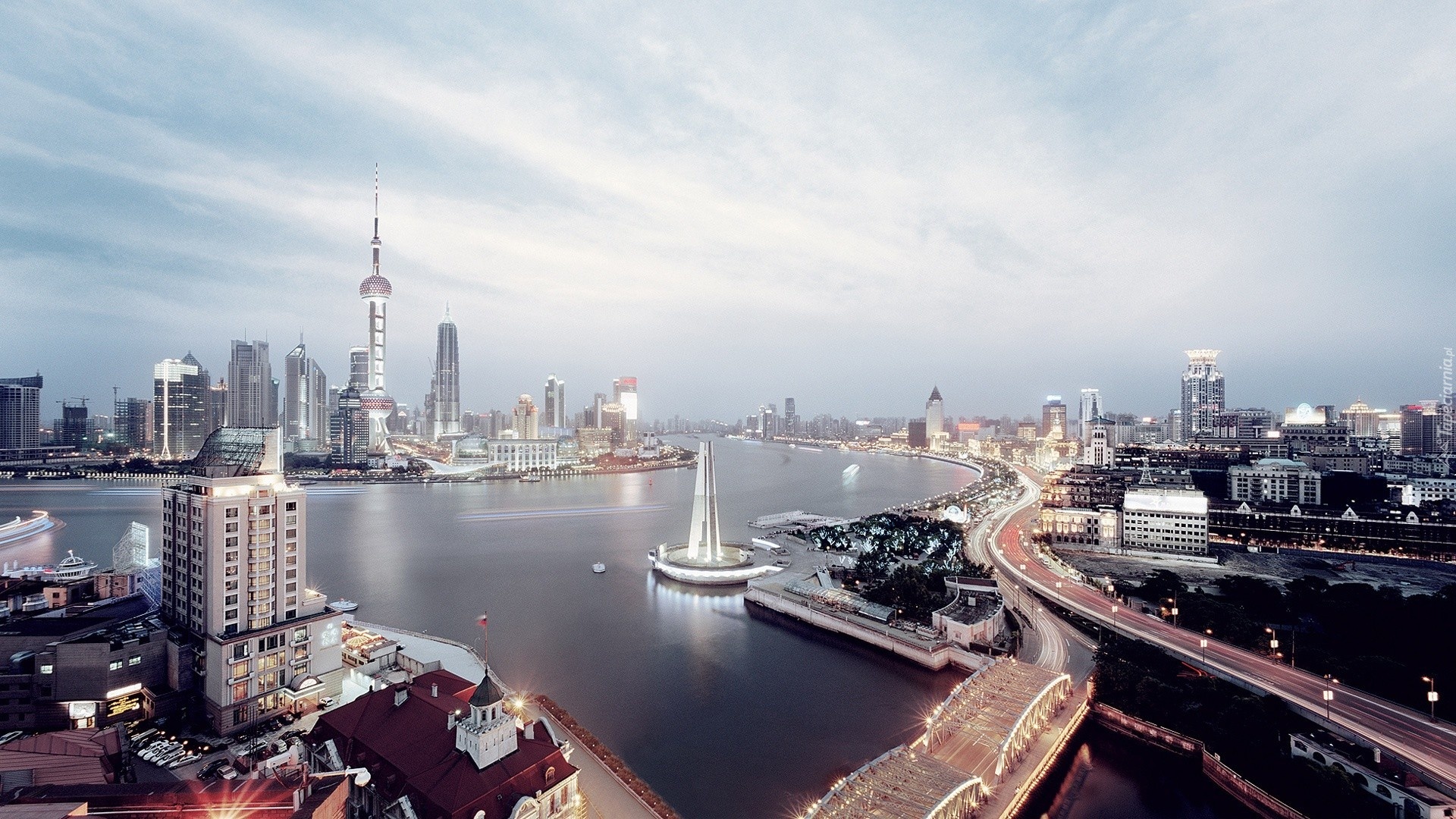 Miasto, Shanghai, Chiny, Rzeka