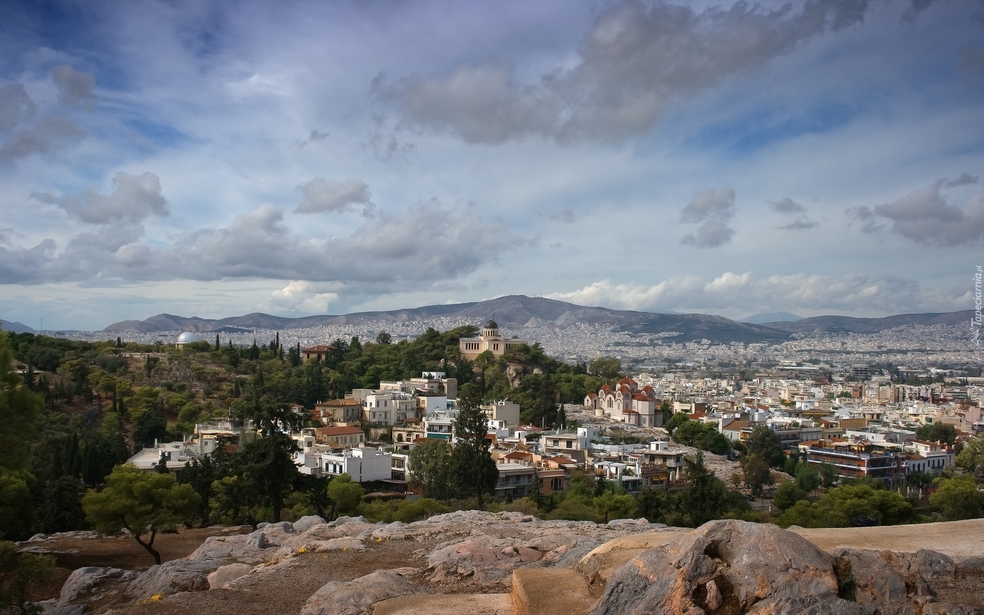 Panorama, Miasta, Ateny, Grecja