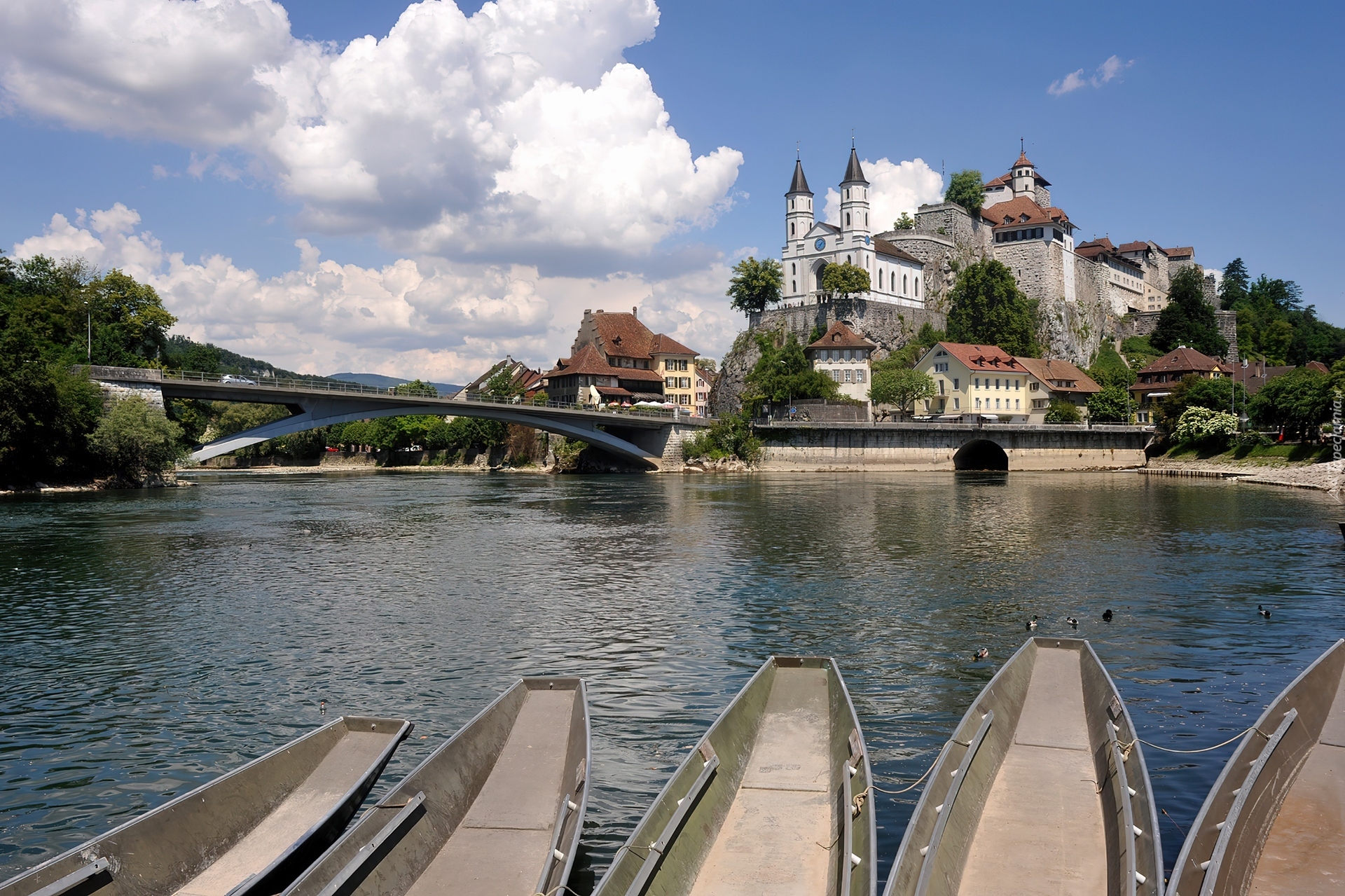 Aarburg, Szwajcaria, Most, Rzeka