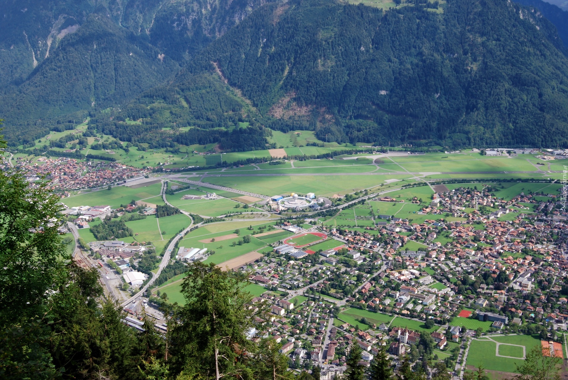 Panorama, Miasta, Interlaken, Szwajcaria