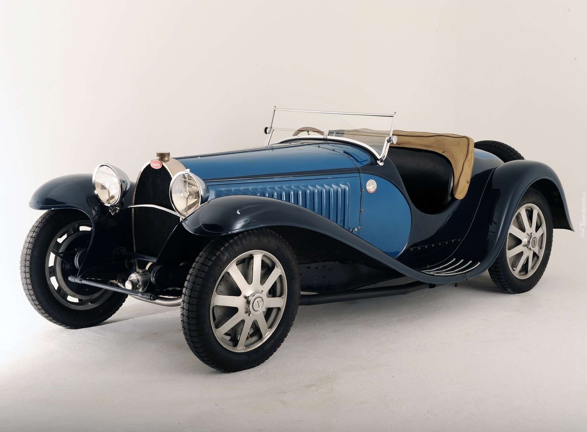 Niebiesko, Czarny, Zabytkowy, Bugatti 41 Royale