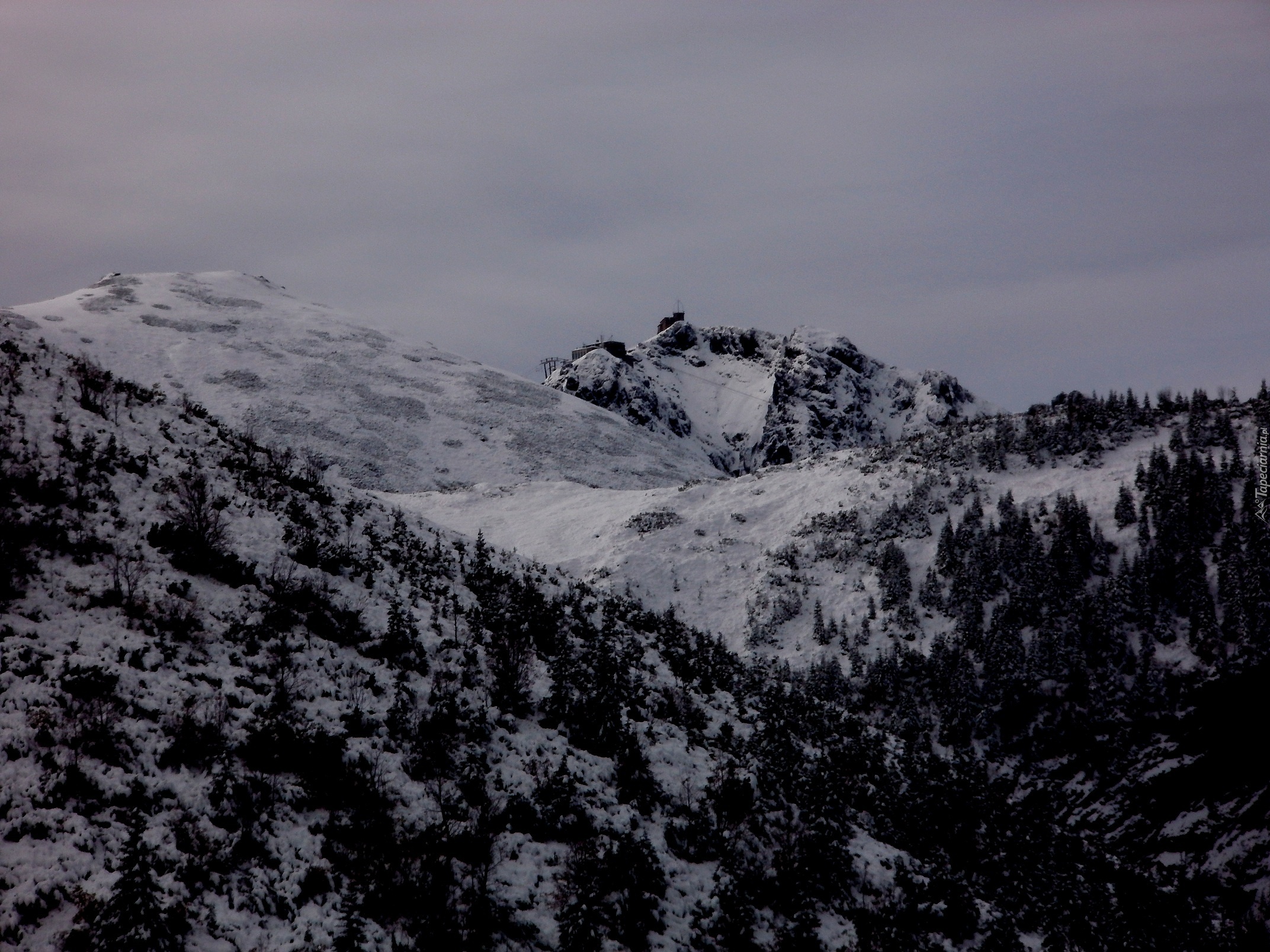 Góry, Zimą, Tatry, Kasprowy, Wierch