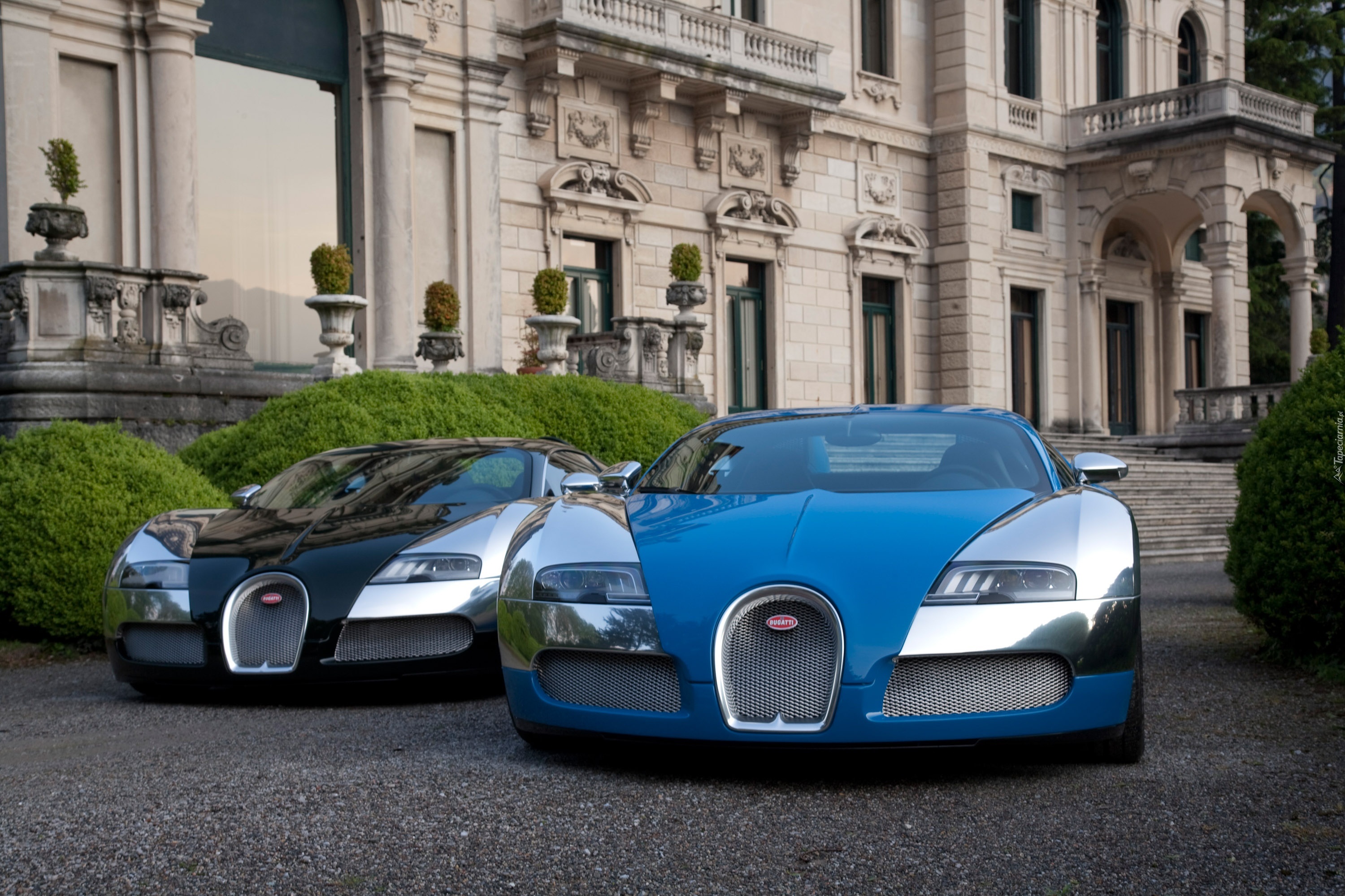 Niebieski, Czarny, Bugatti Veyron, Zamek