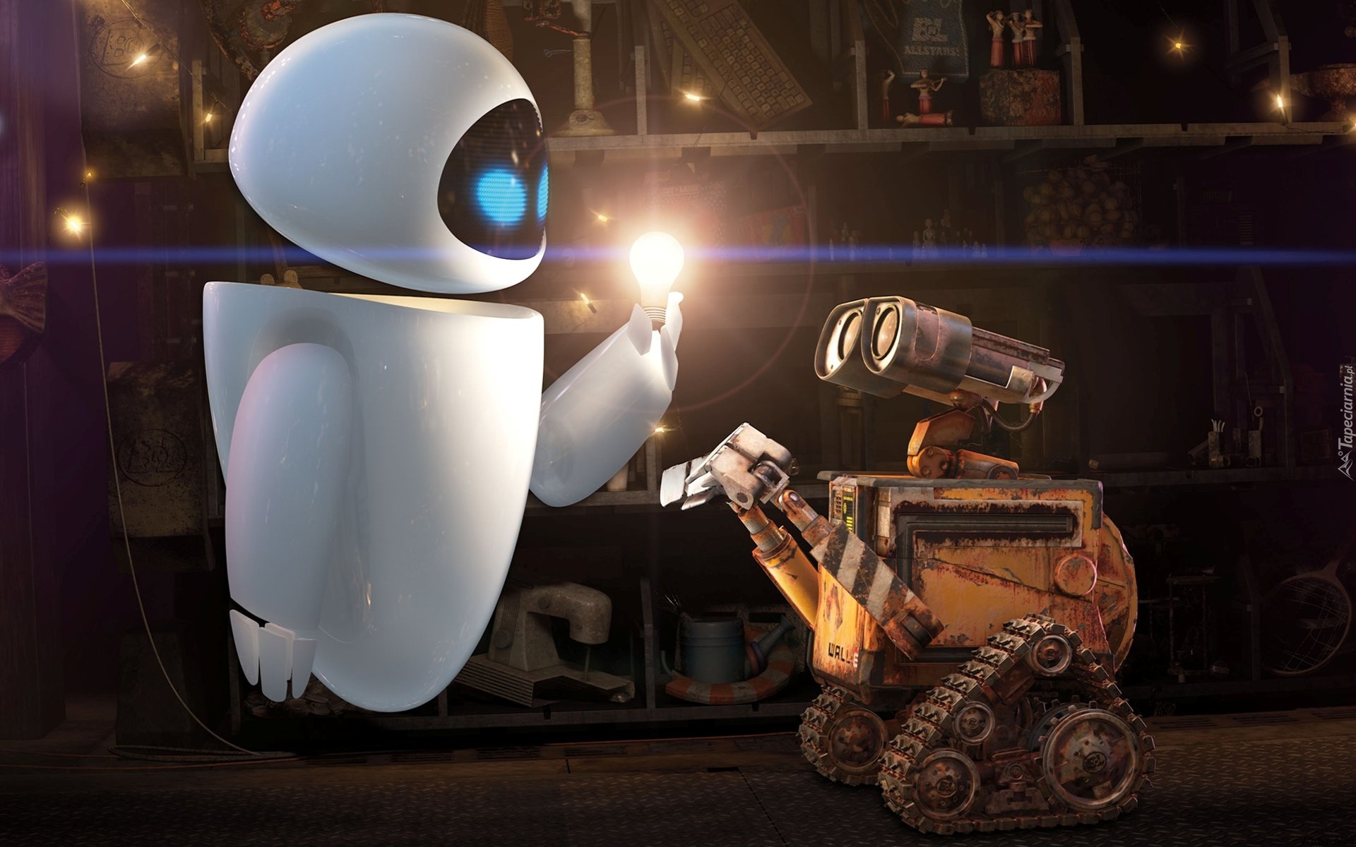 Wall-e, Eva, Roboty