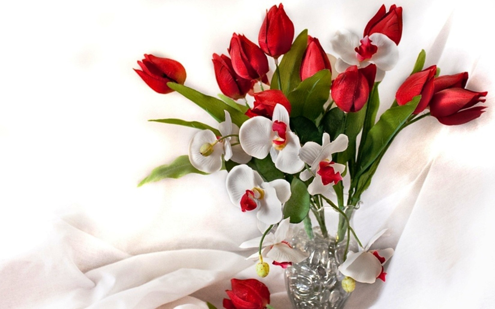 Bukiet, Kwiatów, Tulipany, Wazon