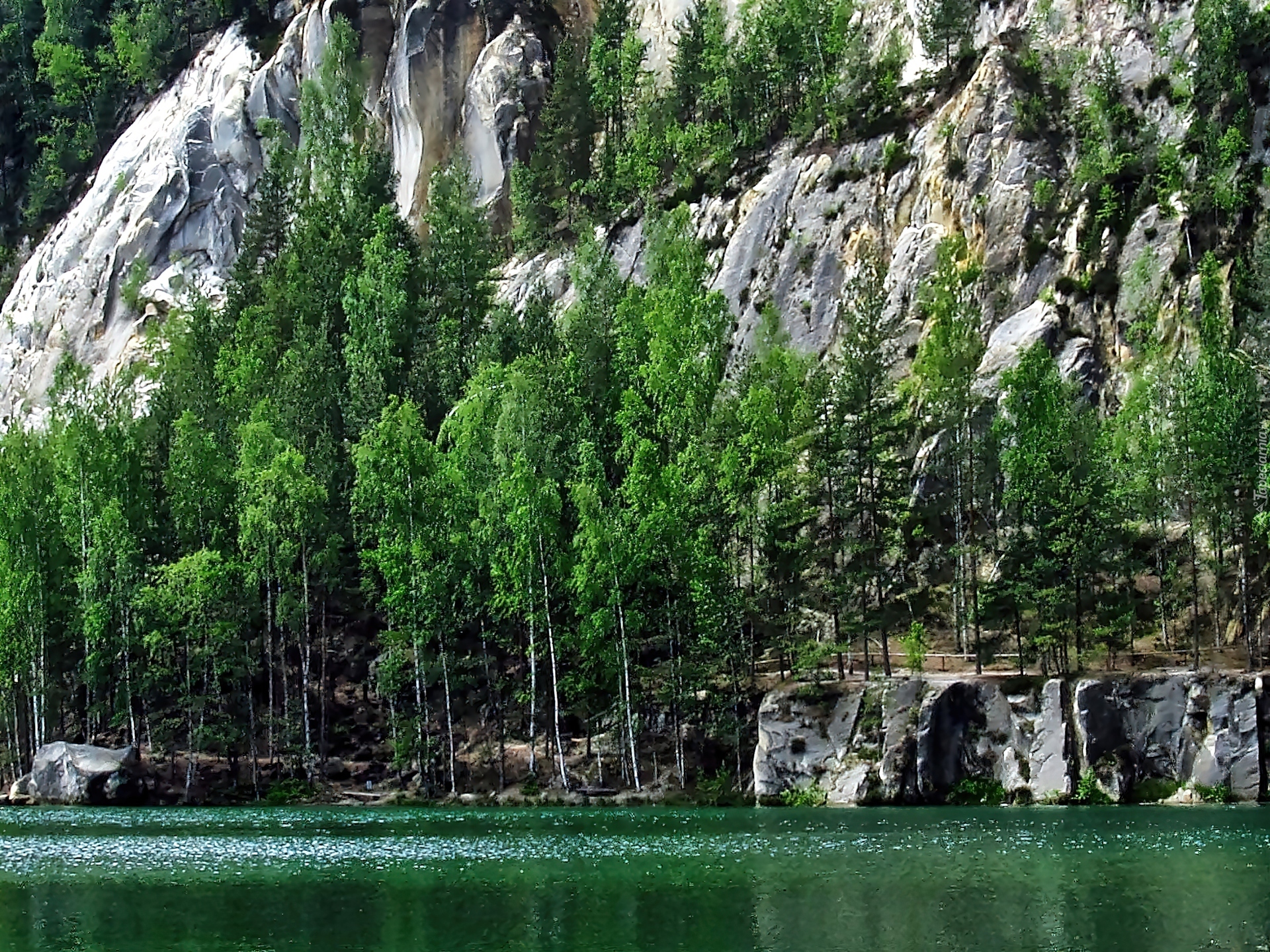 Czechy, Adrspach, Skalne, Miasto, Skały, Jezioro