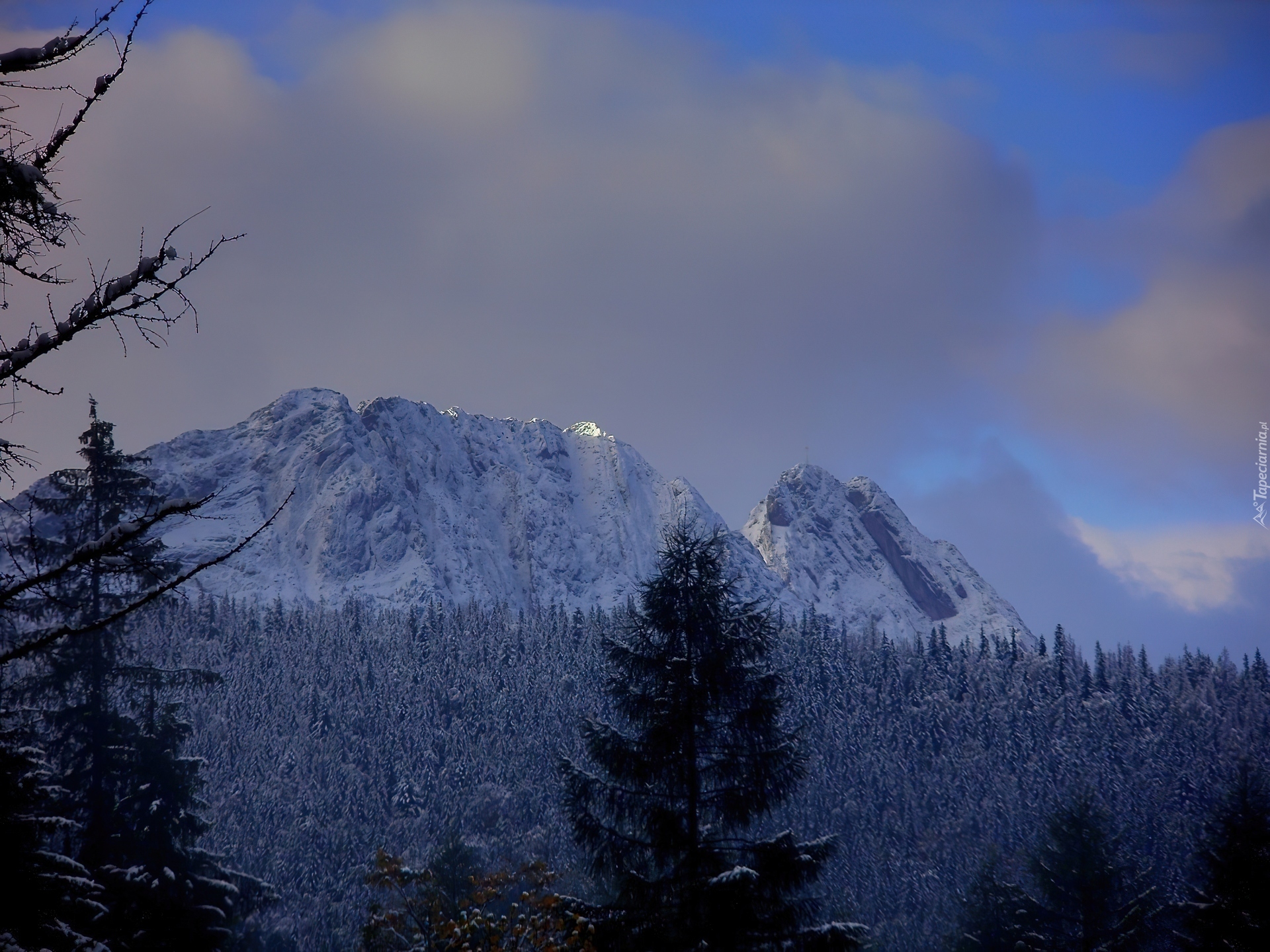 Góry, Zimą, Giewont