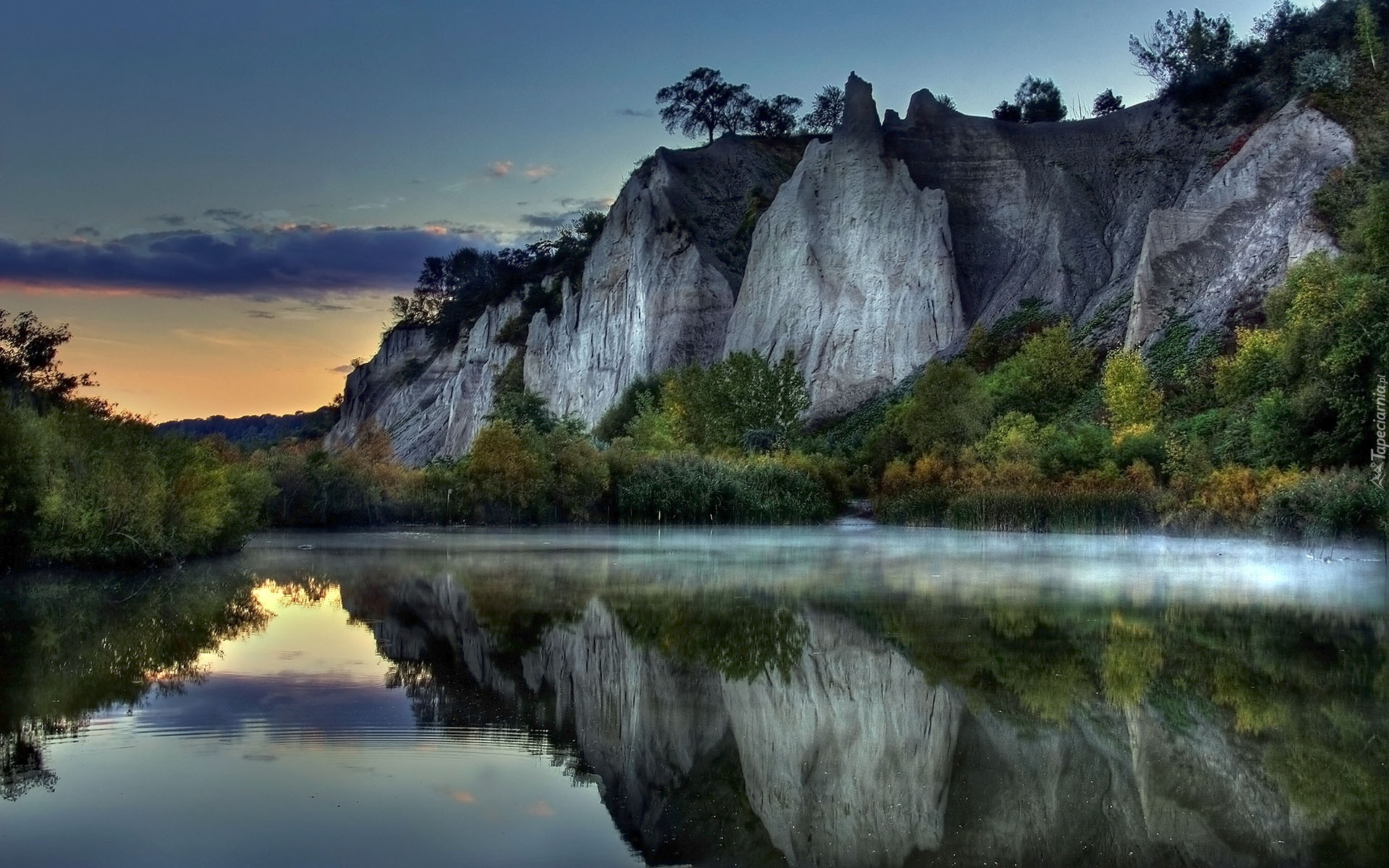 Jezioro, Góry, Niebo