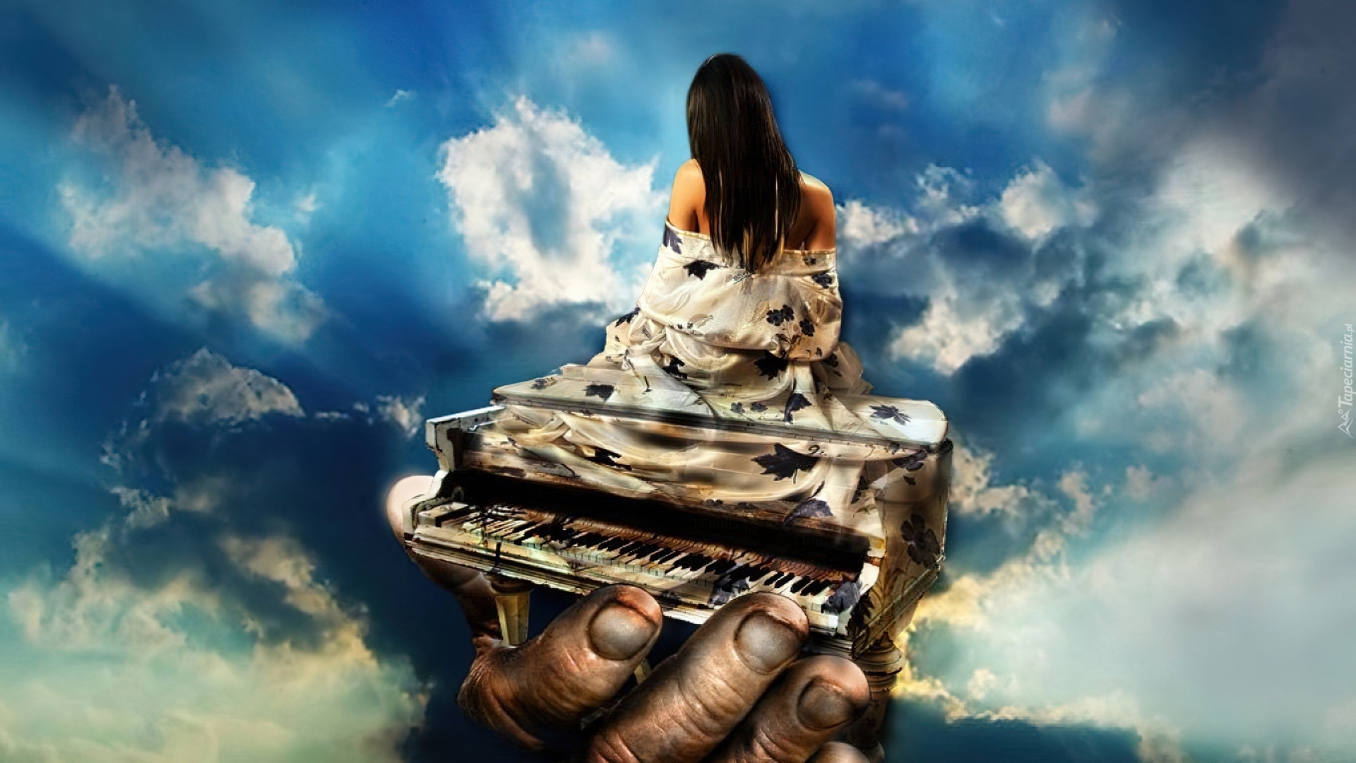 Fantasy, Kobieta, Pianino