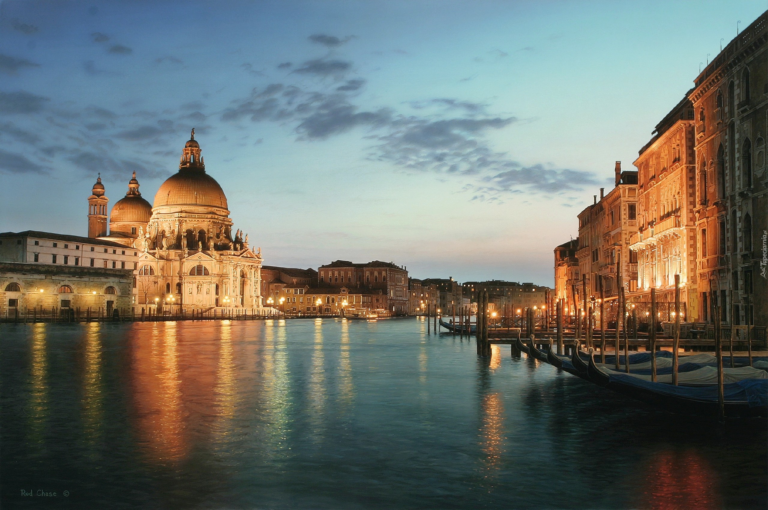 Włochy, Wenecja, Katedra, Bazylika św. Marka, Kanał Canal Grande, Gondole