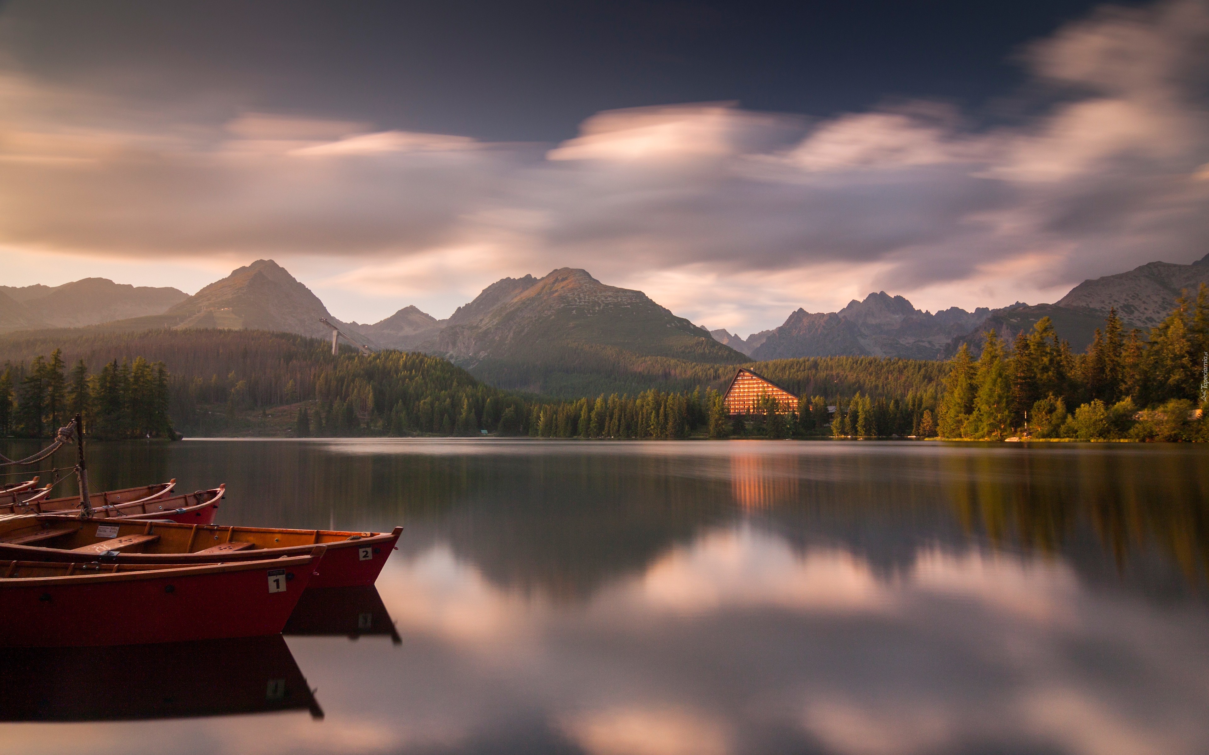 Słowacja, Góry, Tatry, Łódki