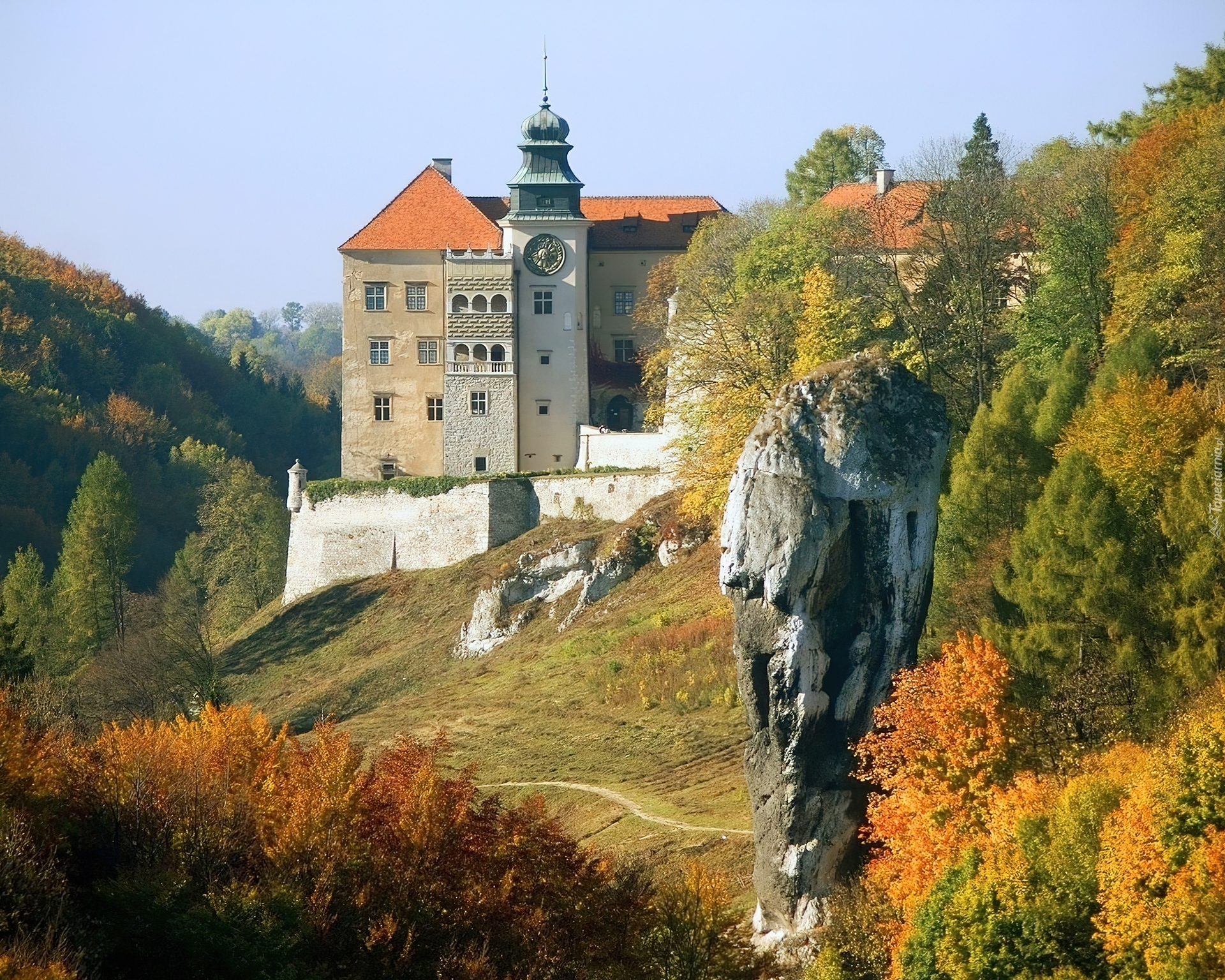 Zamek, Pieskowa, Skała, Maczuga, Herkulesa, Drzewa