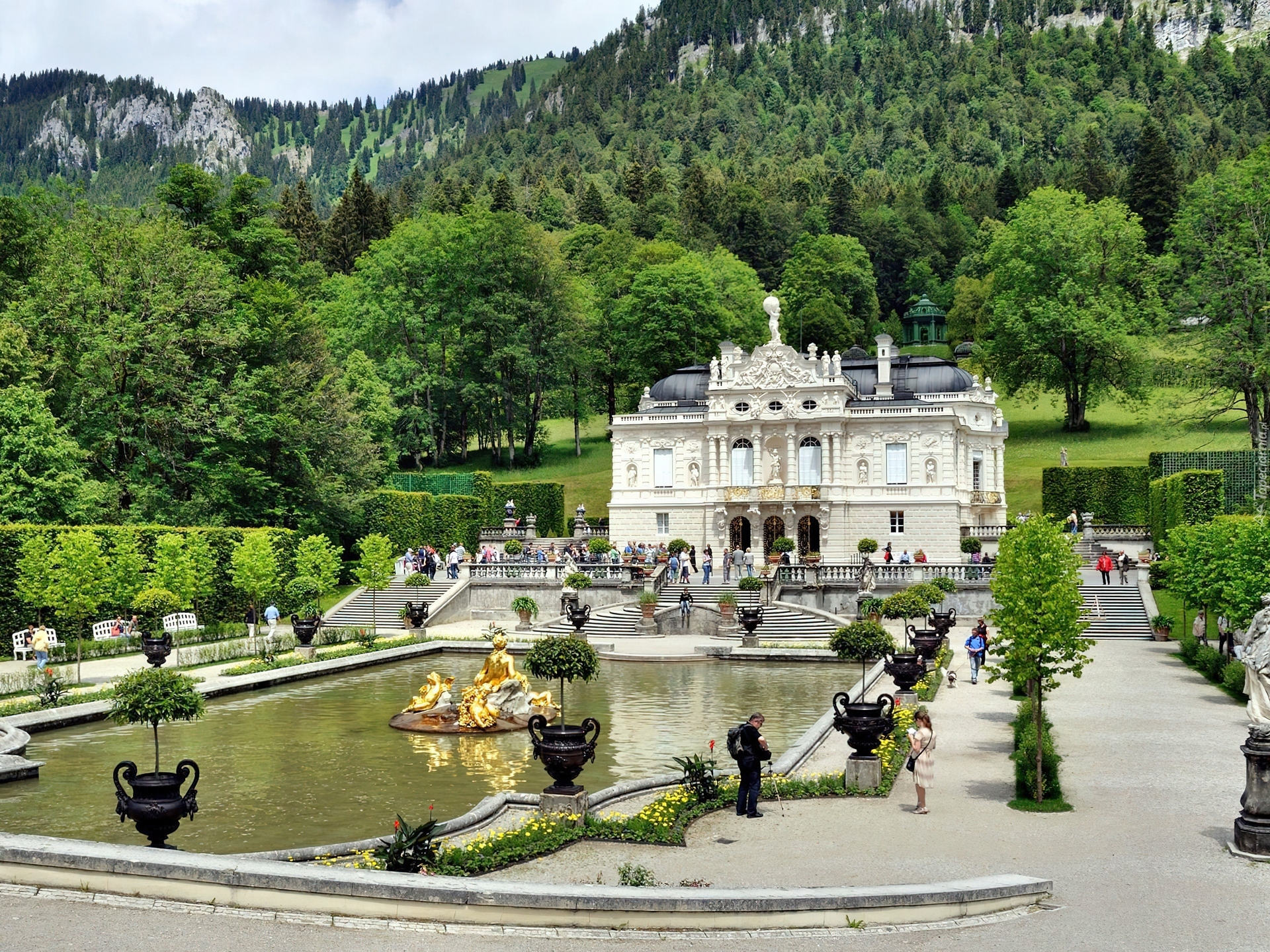 Park, Pałac Linderhof, Niemcy