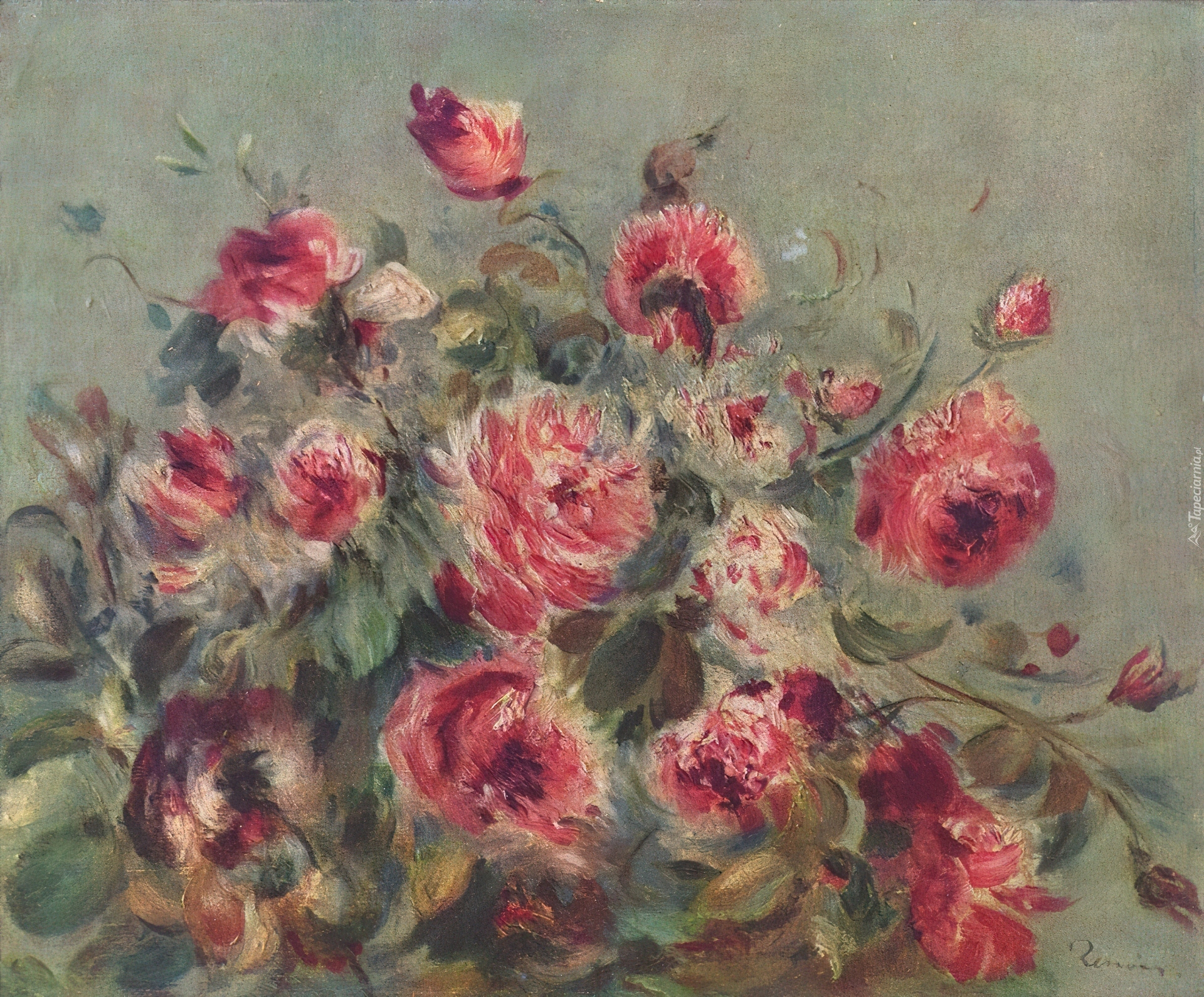 Obraz, Auguste Renoir, Róże