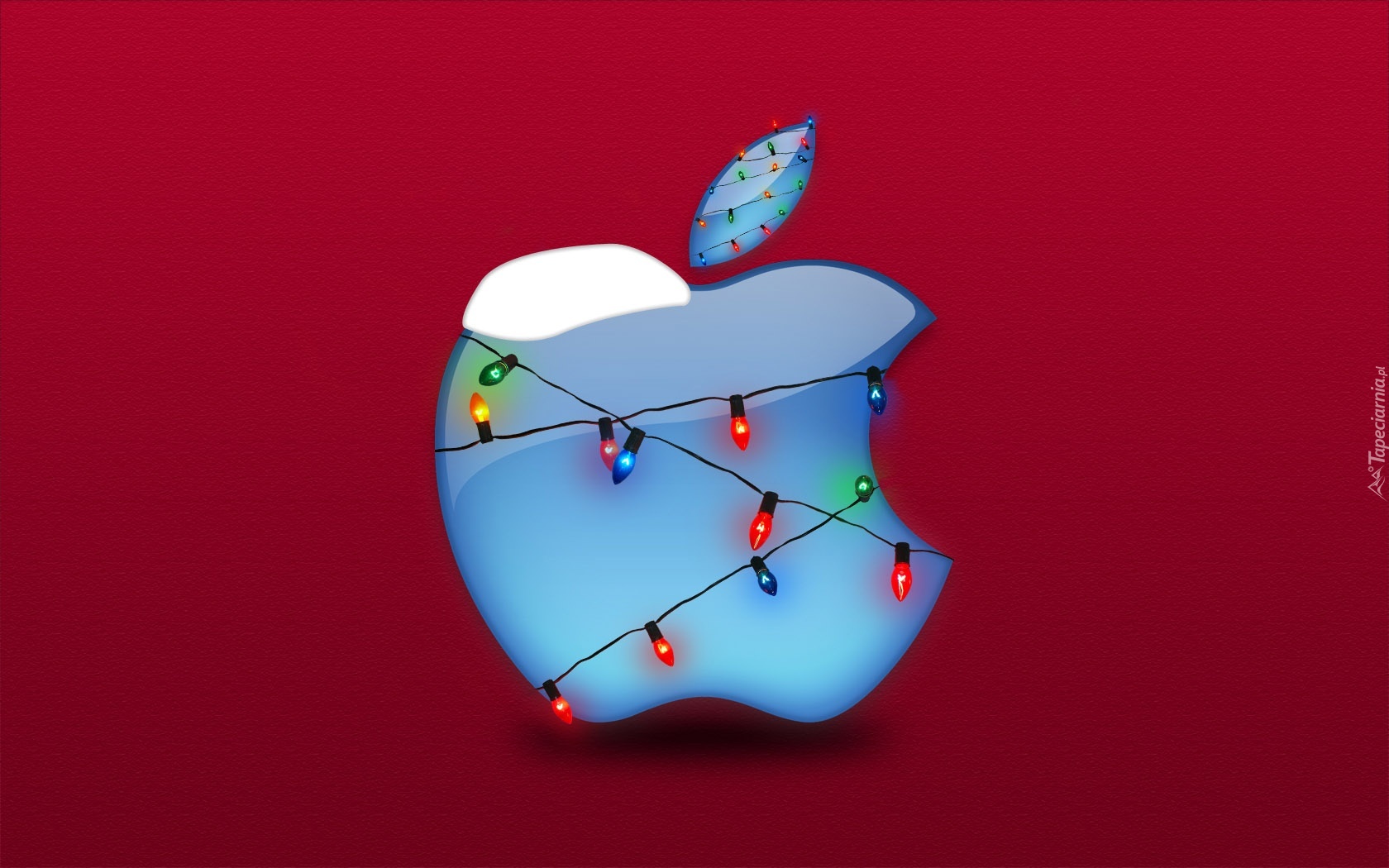 Zimowe, Logo, Apple, Lampki