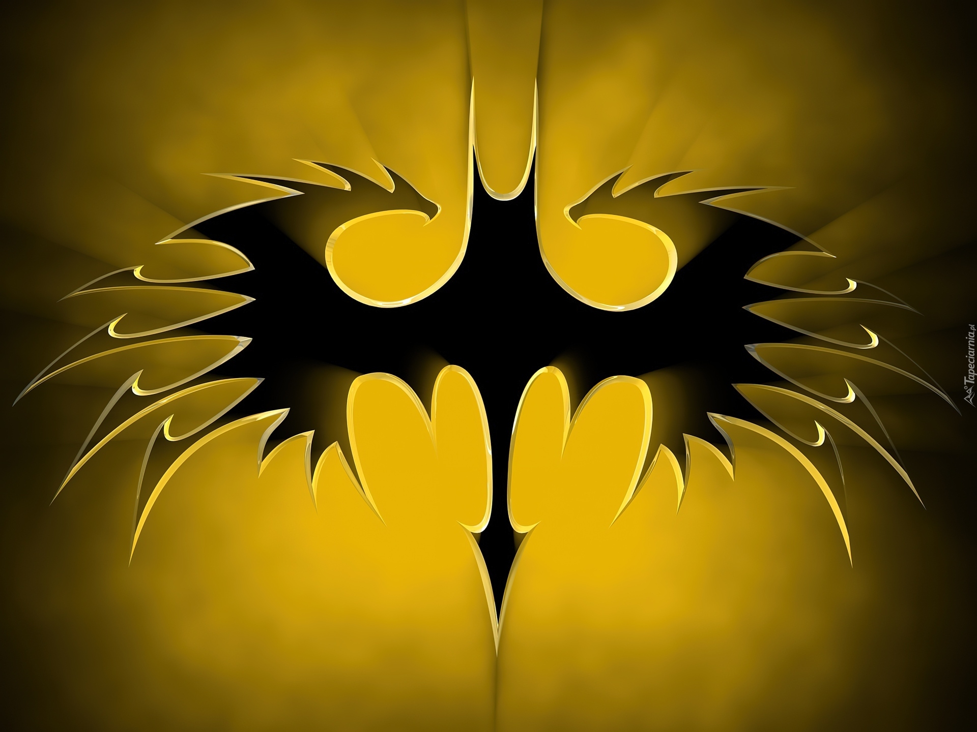 Batman, Symbol, Żółte, Tło