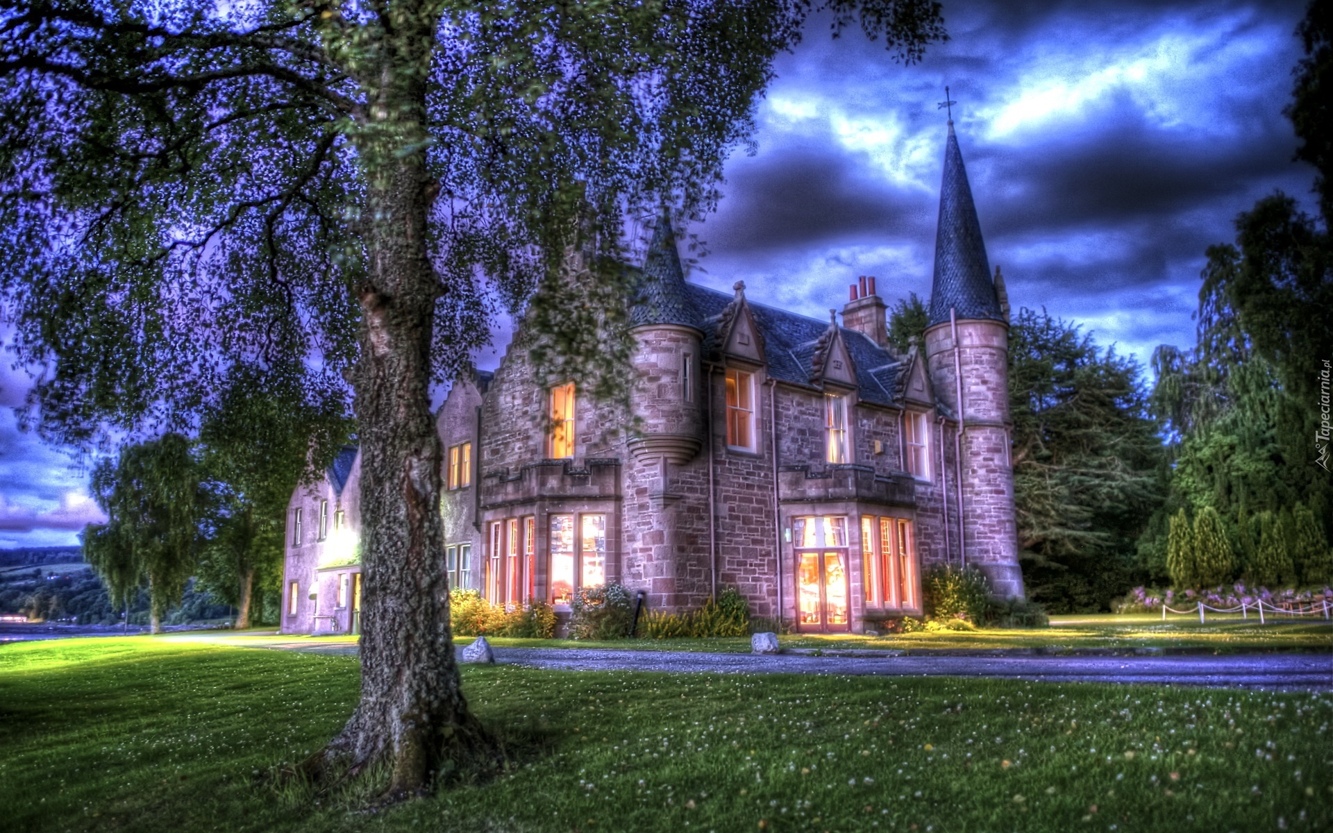 Oświetlony, Zamek, Szkocja