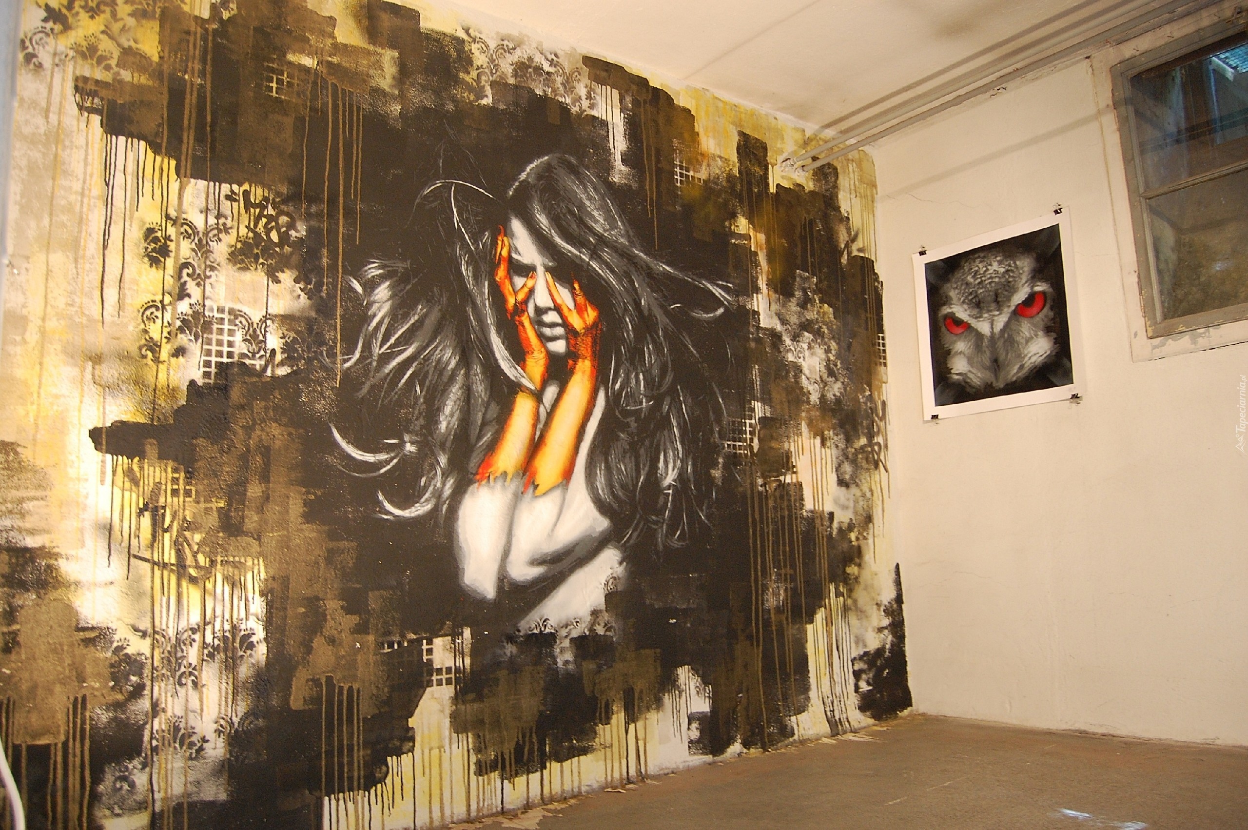 Kobieta, Street art, Mural