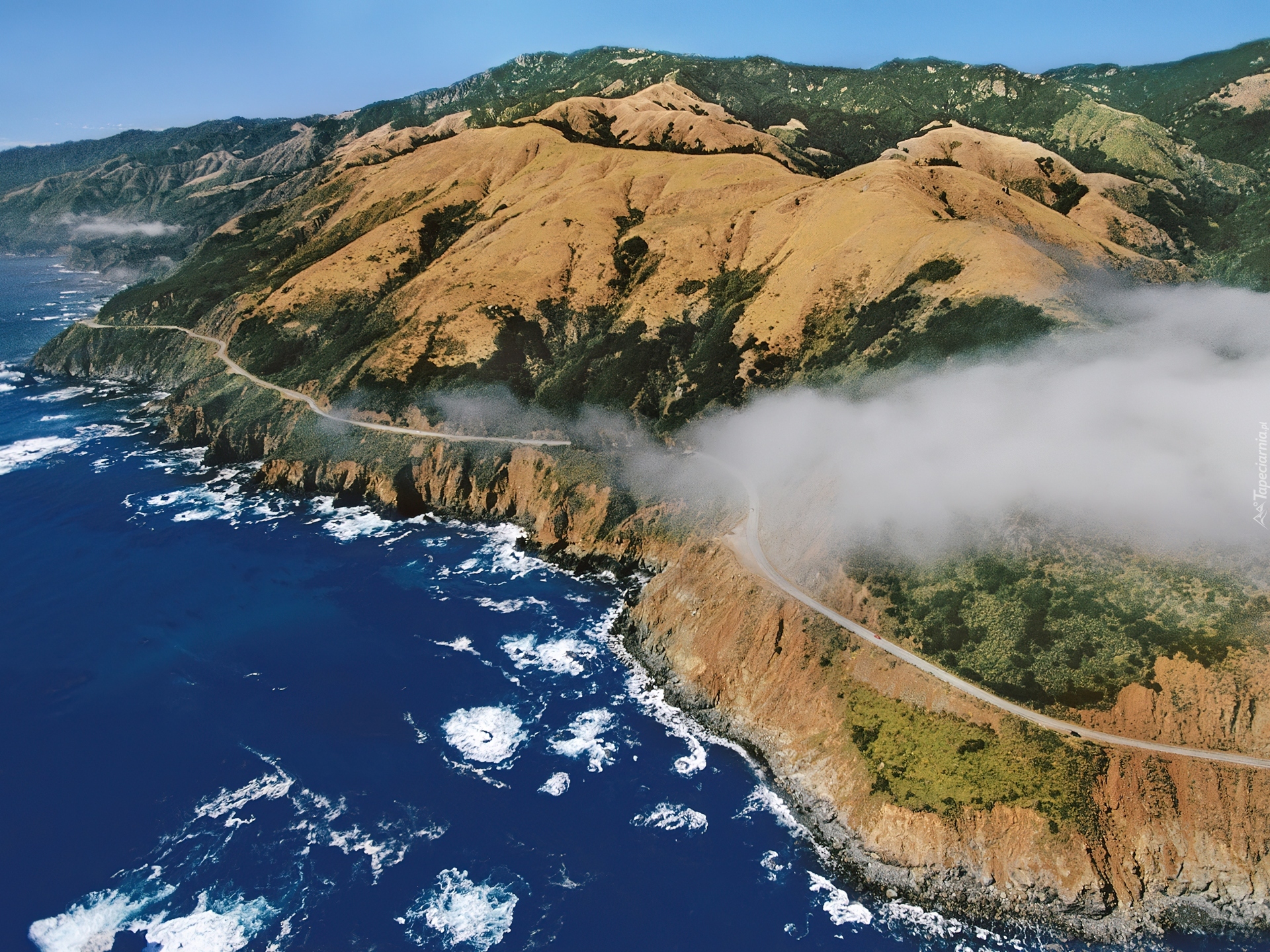 Big Sur, California, Morze, Mgła