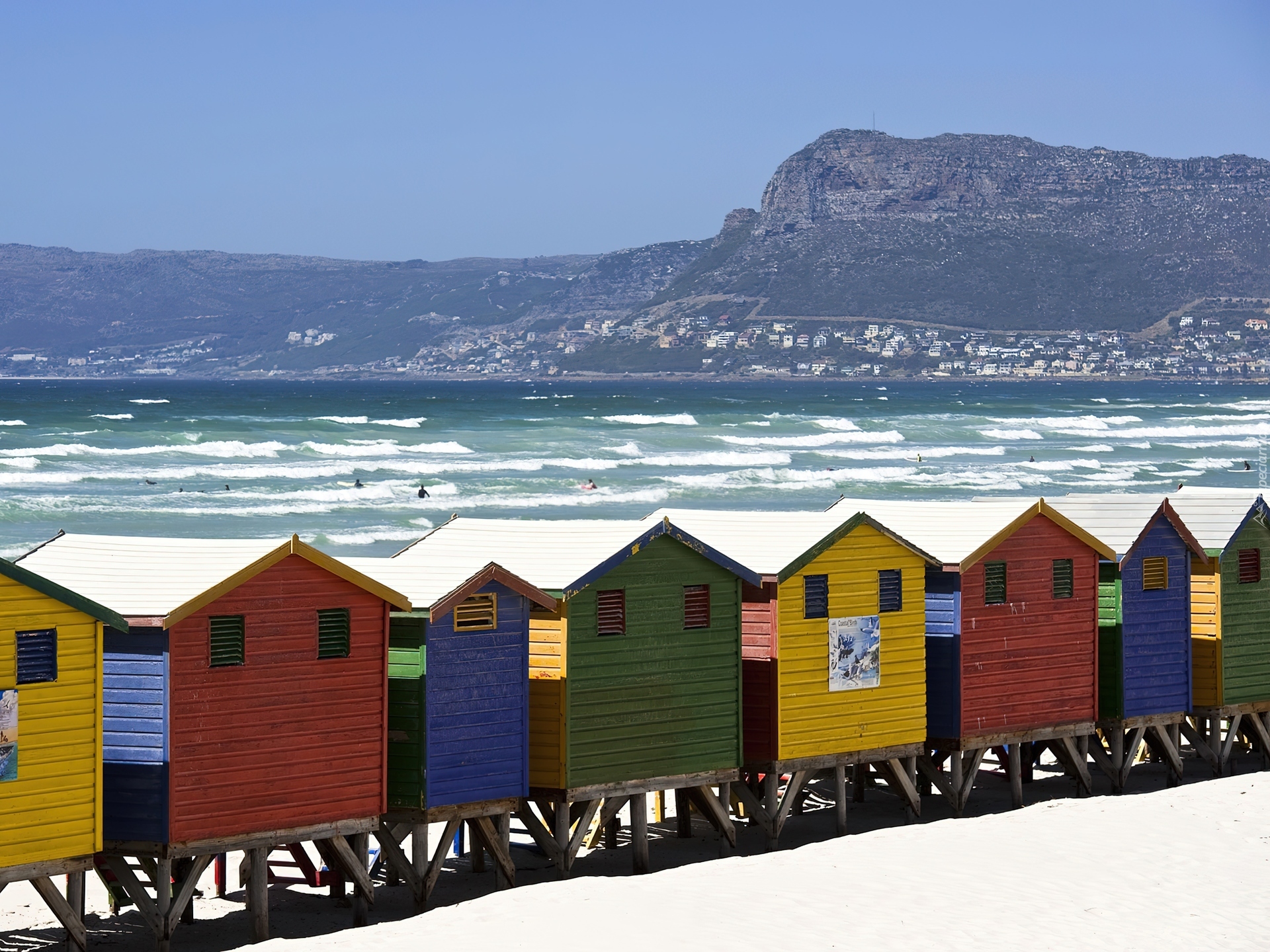 Domki, Plażowe, Plaża, Muizenberg