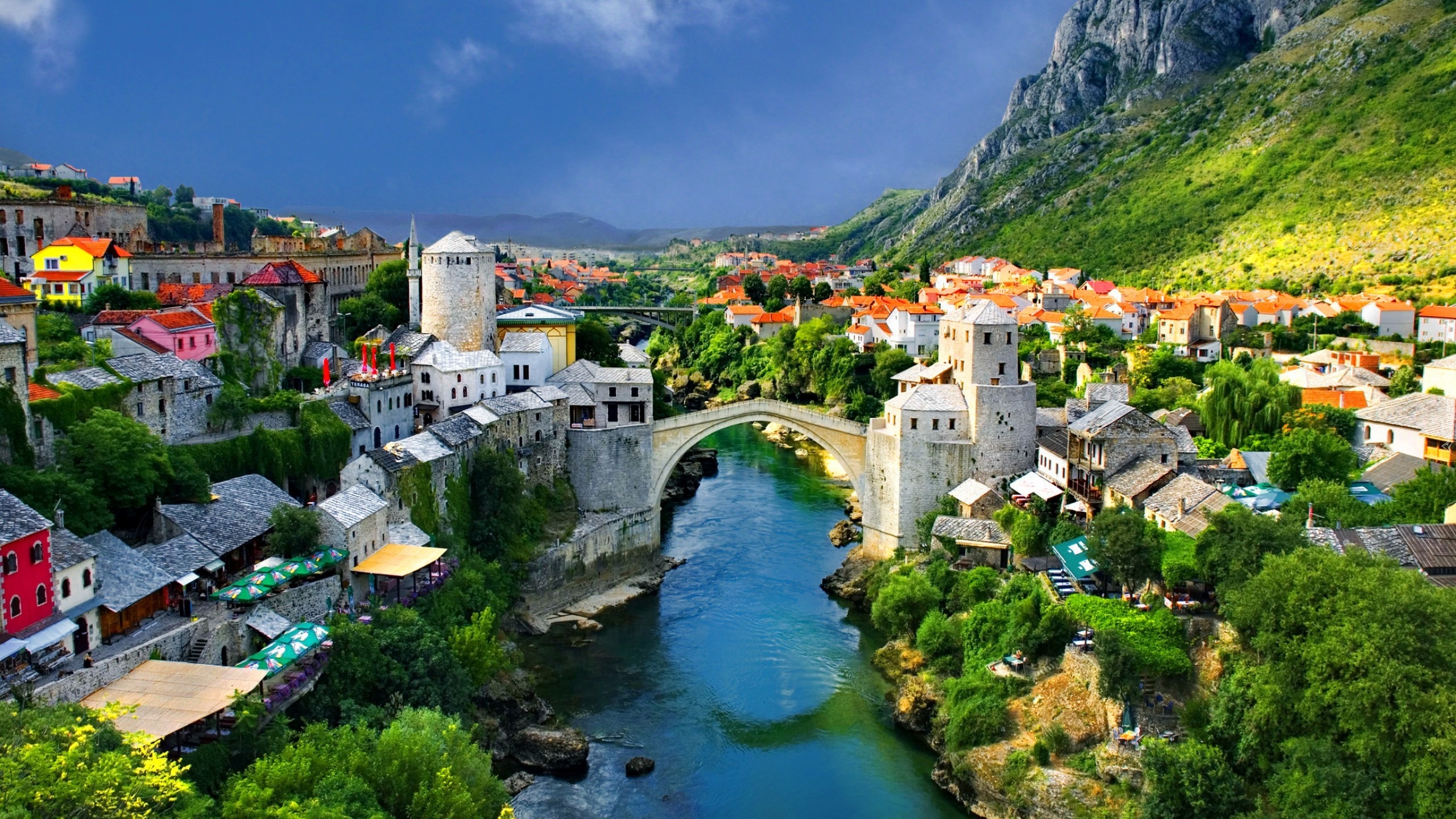 Rzeka, Most, Miasteczko, Mostar, Bośnia i Hercegowina