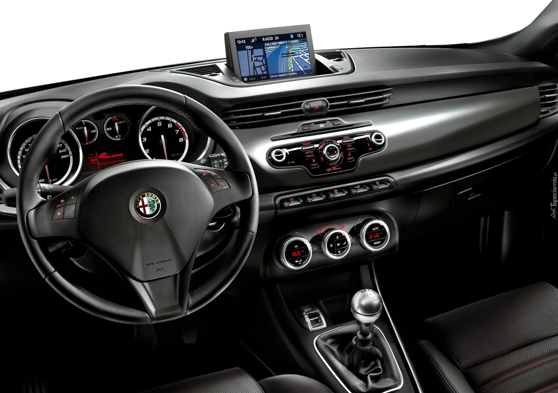 Alfa Romeo, Giulietta, Wnętrze, Kierownica, Gps