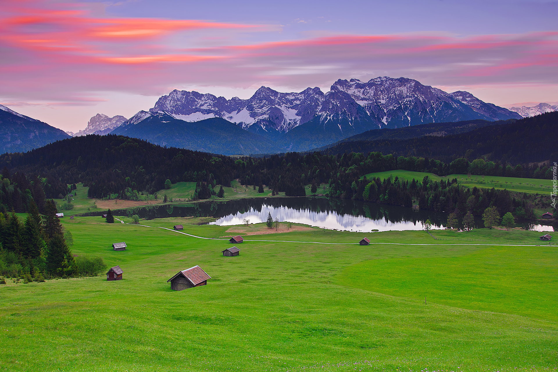 Góry, Jezioro, Polana