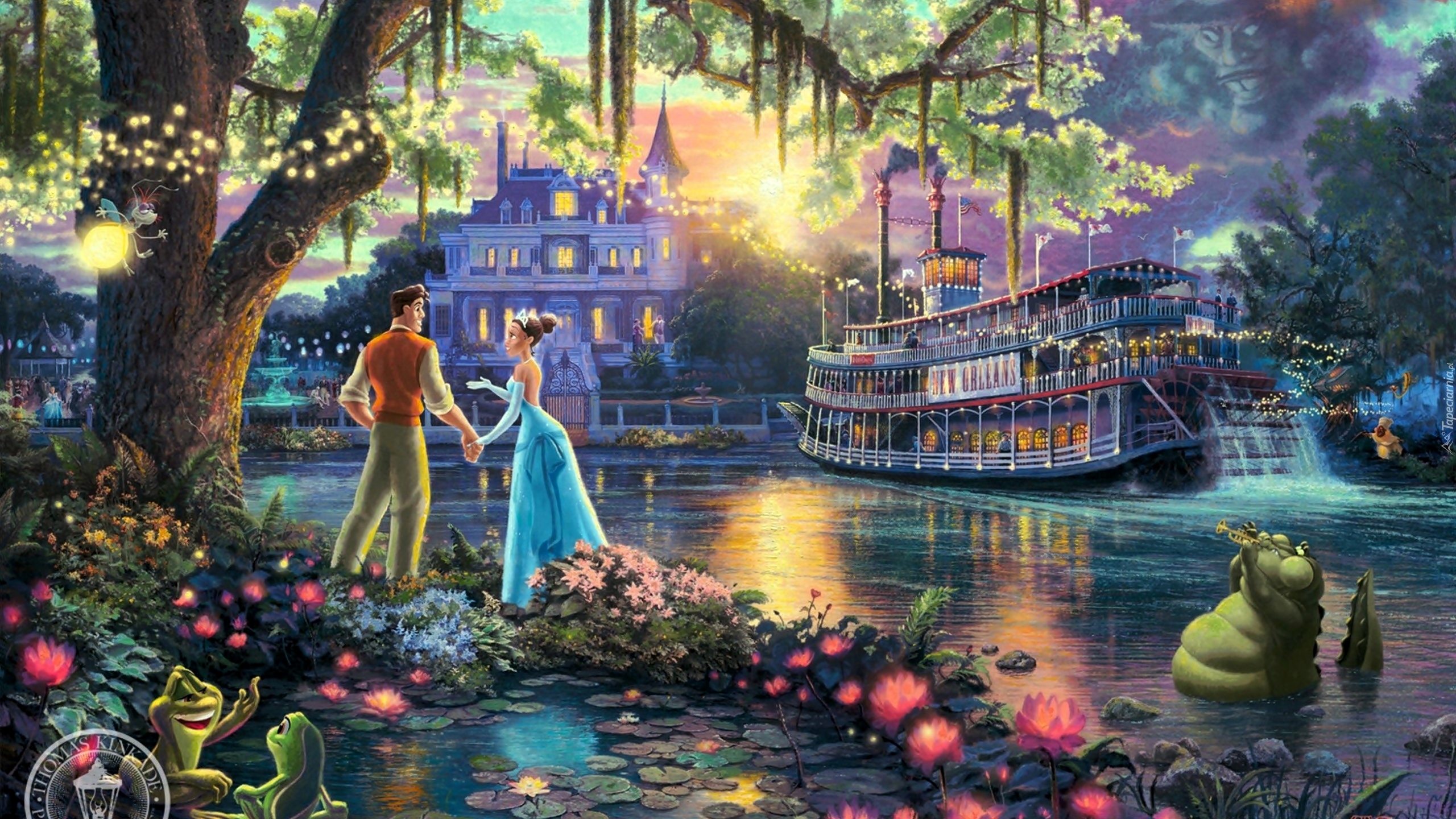 Thomas Kinkade, Disney, Księżniczka i Żaba, The Princess and the Frog