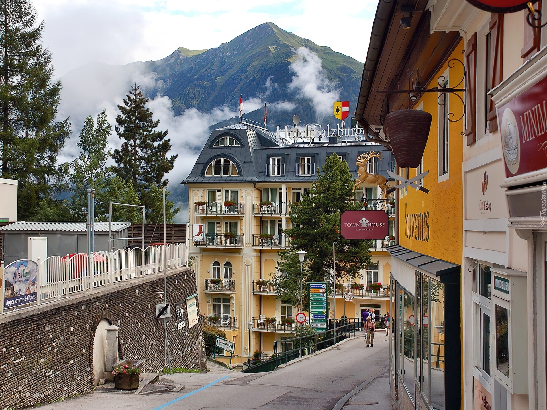 Hotel, Uliczka, Bad Gastein, Austria