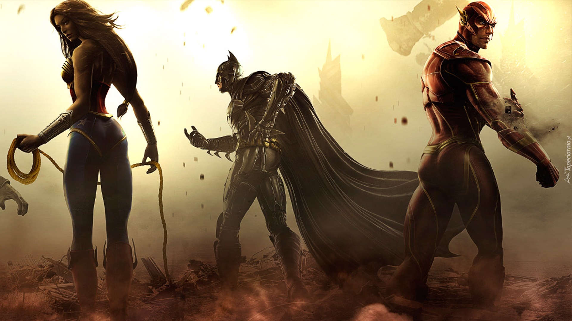 Injustice Gods Among Us, Wonder Woman, Batman, Flash