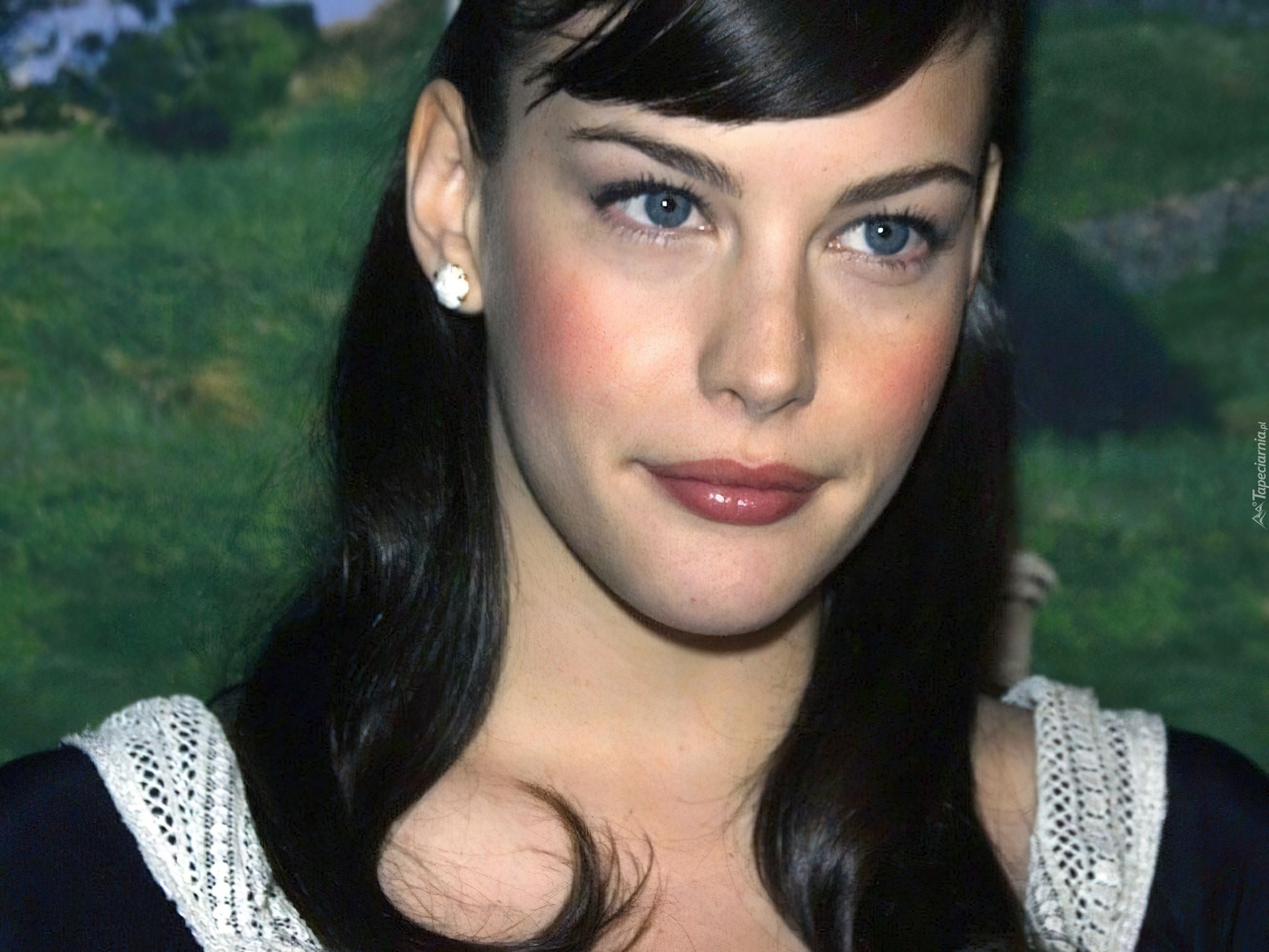 Liv Tyler, Niebieskie, Oczy, Czarne Włosy