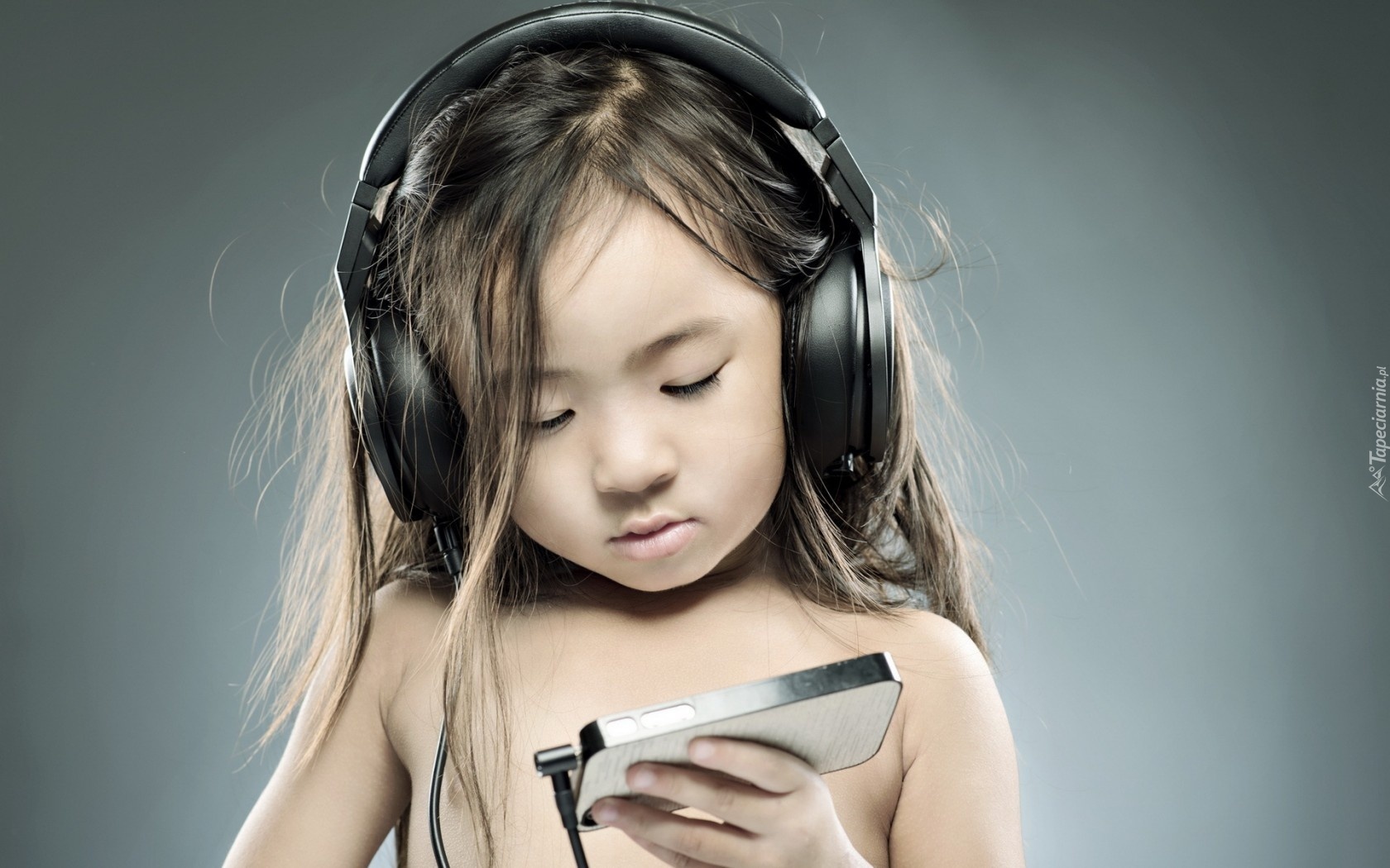 Mała, Dziewczynka, Słuchawki, Muzyka