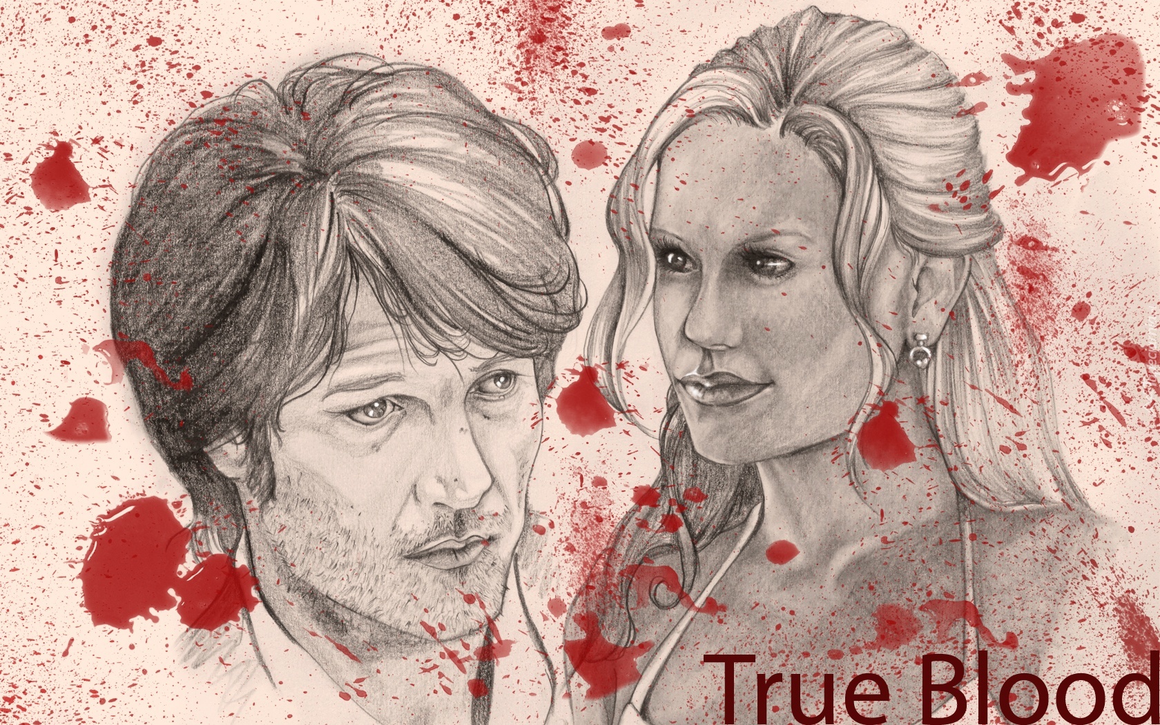 Czysta krew, True Blood, Sooki, Bill, Rysunek