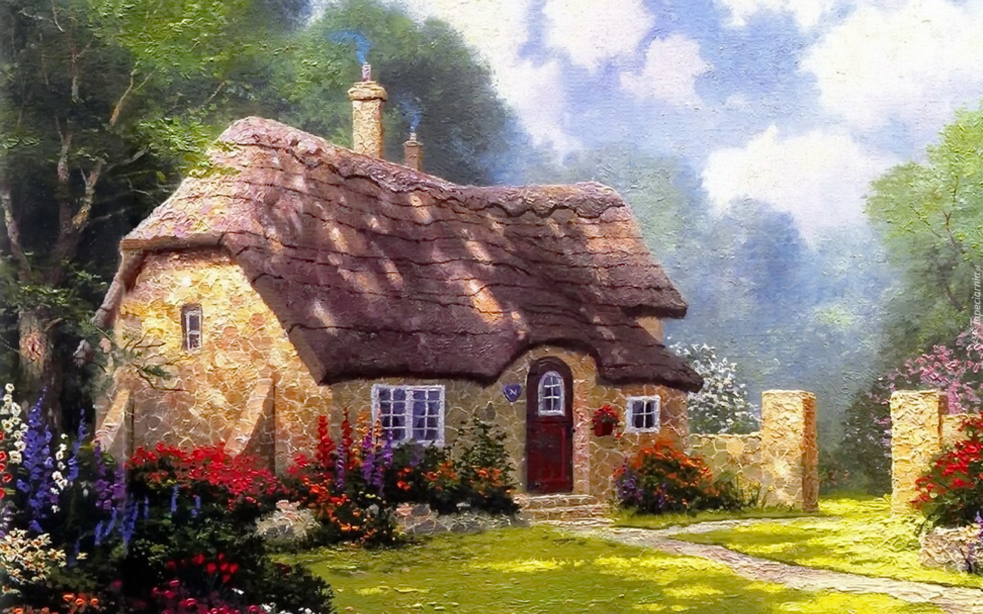 Obraz, Reprodukcja, Thomas Kinkade, Dom