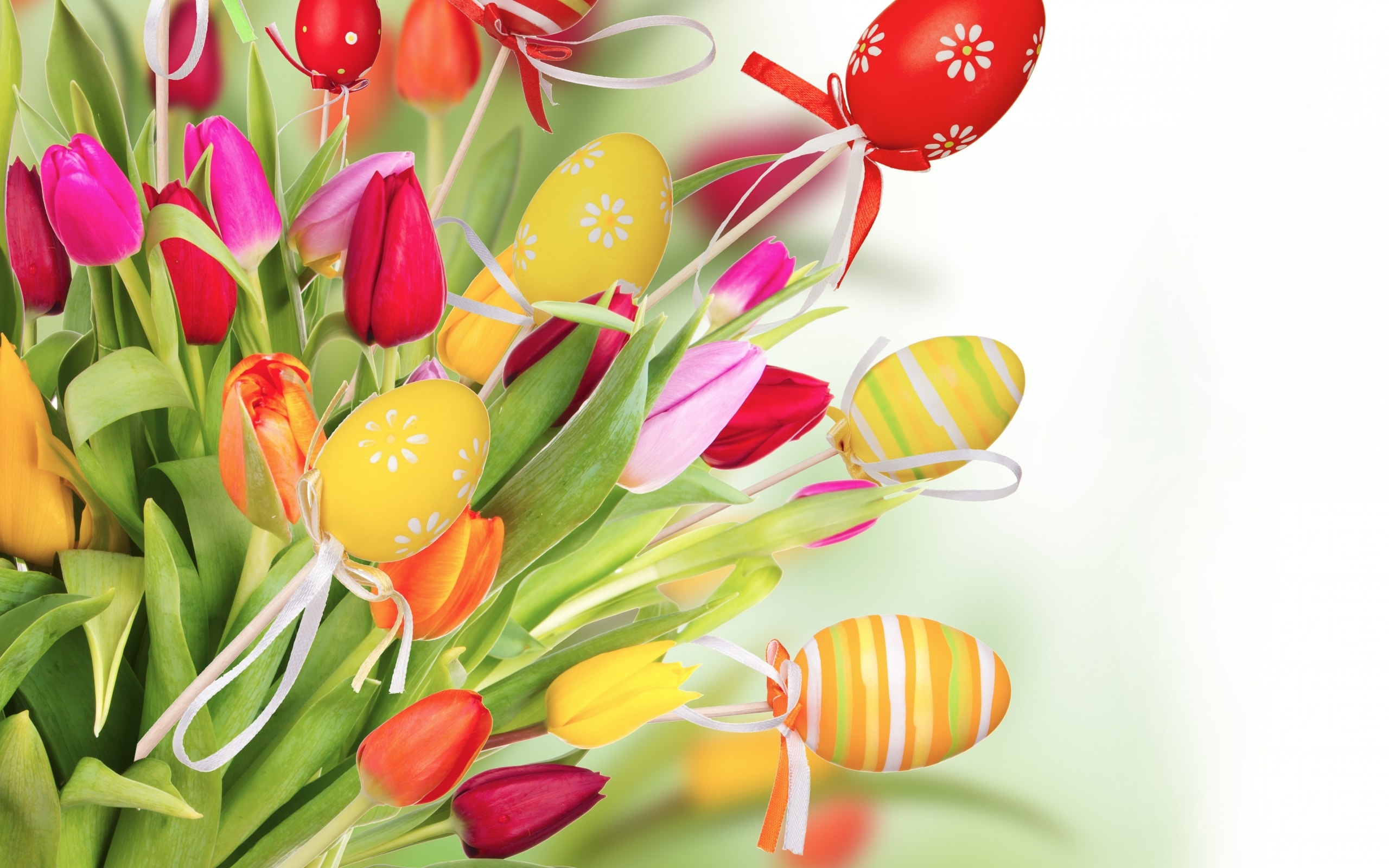 Wielkanoc, Jajka, Tulipany