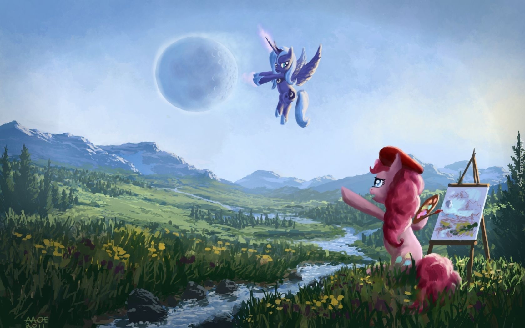My Little Pony Przyjaźń To Magia, Luna, Pinkie Pie