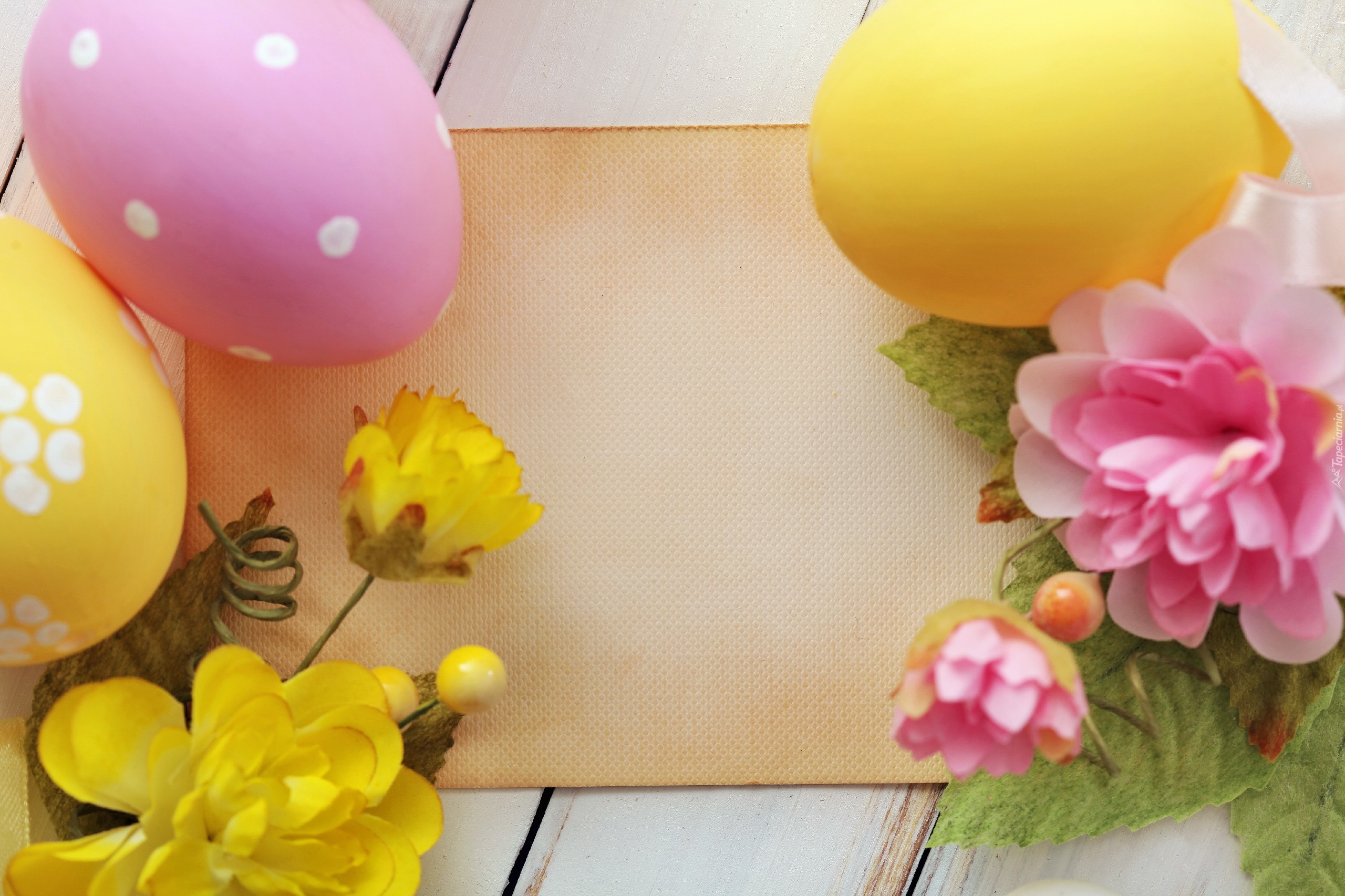 Wielkanoc, Kwiaty, Jajka