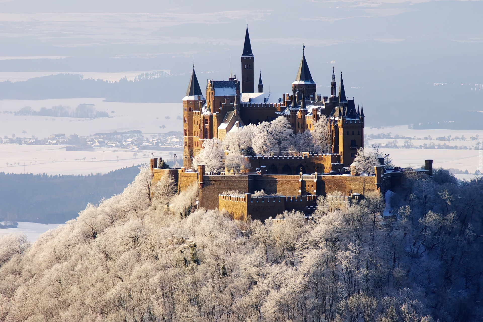 Zima, Zamek, Burg Hohenzollern, Niemcy