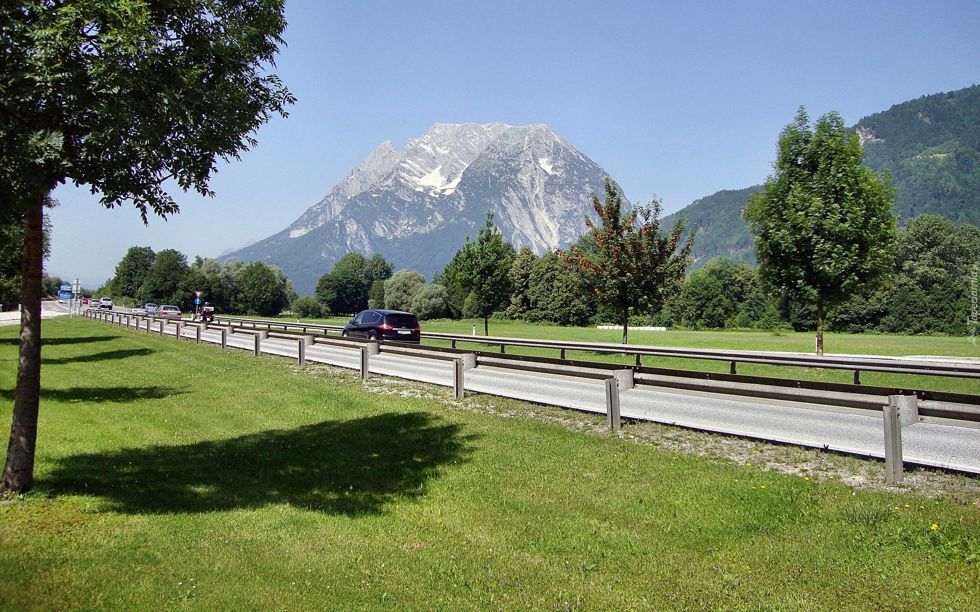 Góry, Droga, Auta, Austria