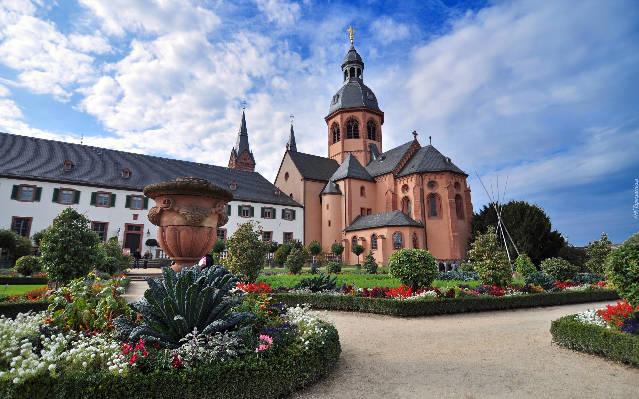 Kościół, Klasztor, Ogród, Hesja Seligenstadt, Niemcy