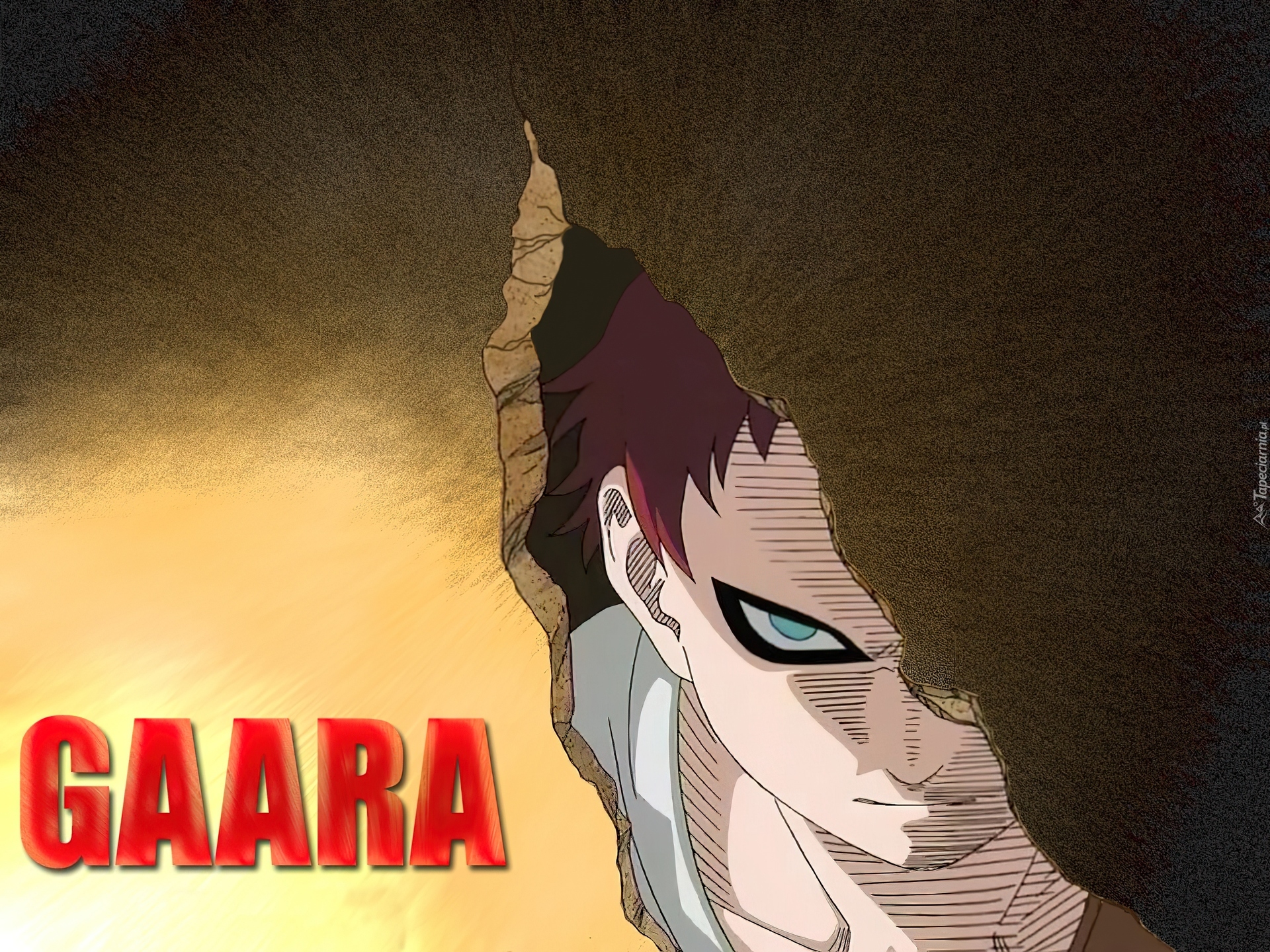 Naruto, Gaara, pół twarzy