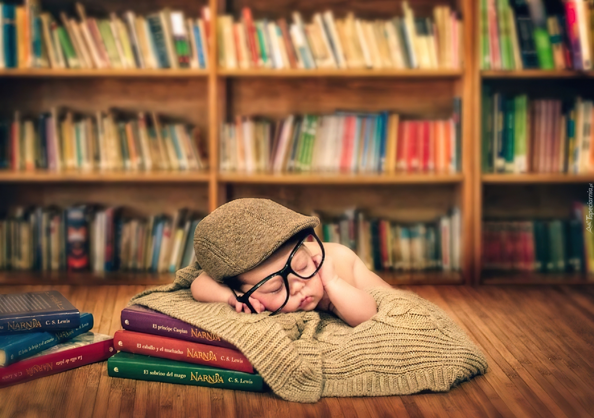 Śpiące, Dziecko, Okulary, Książki