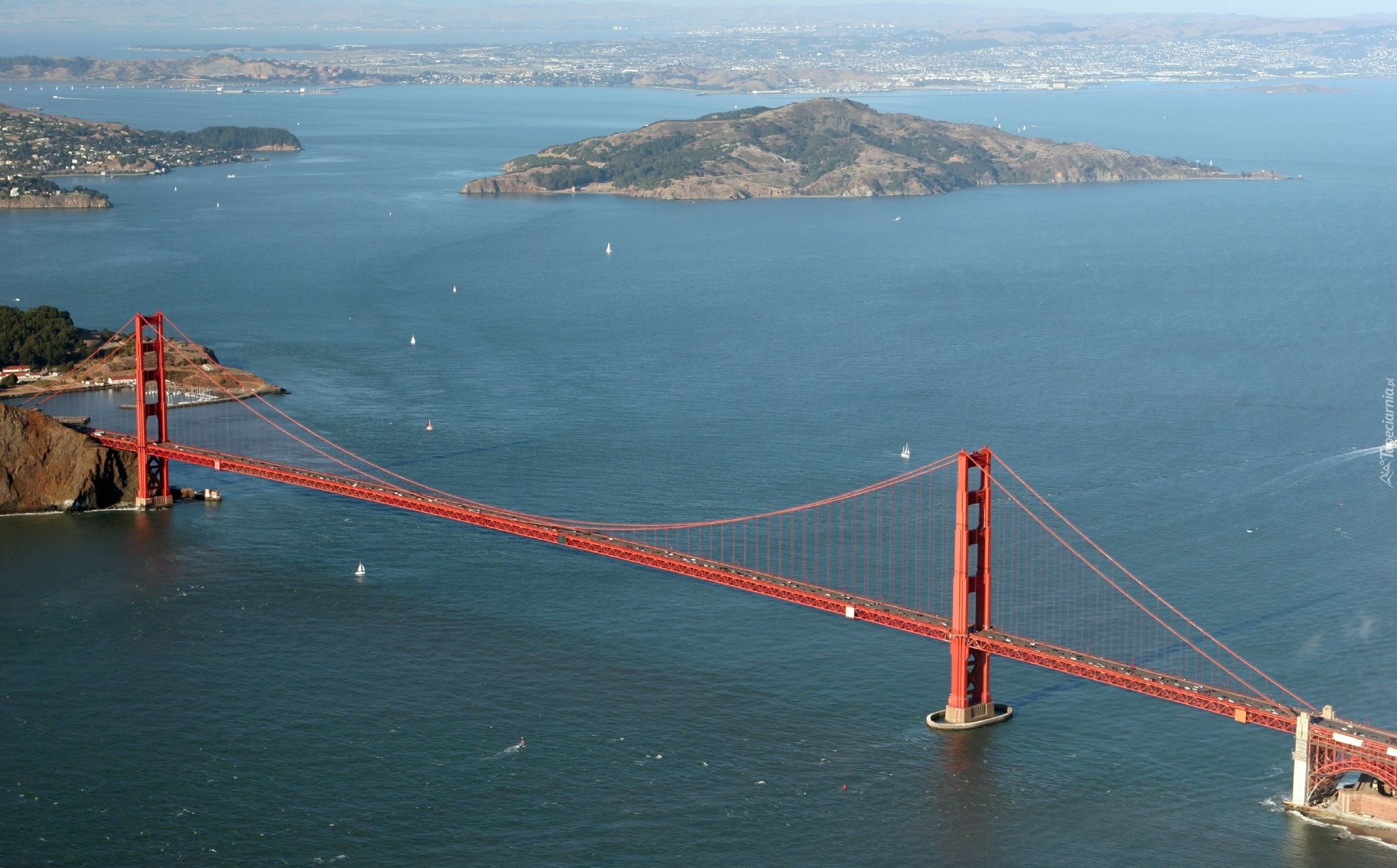 Most Golden Gate, Ocean, Wyspy