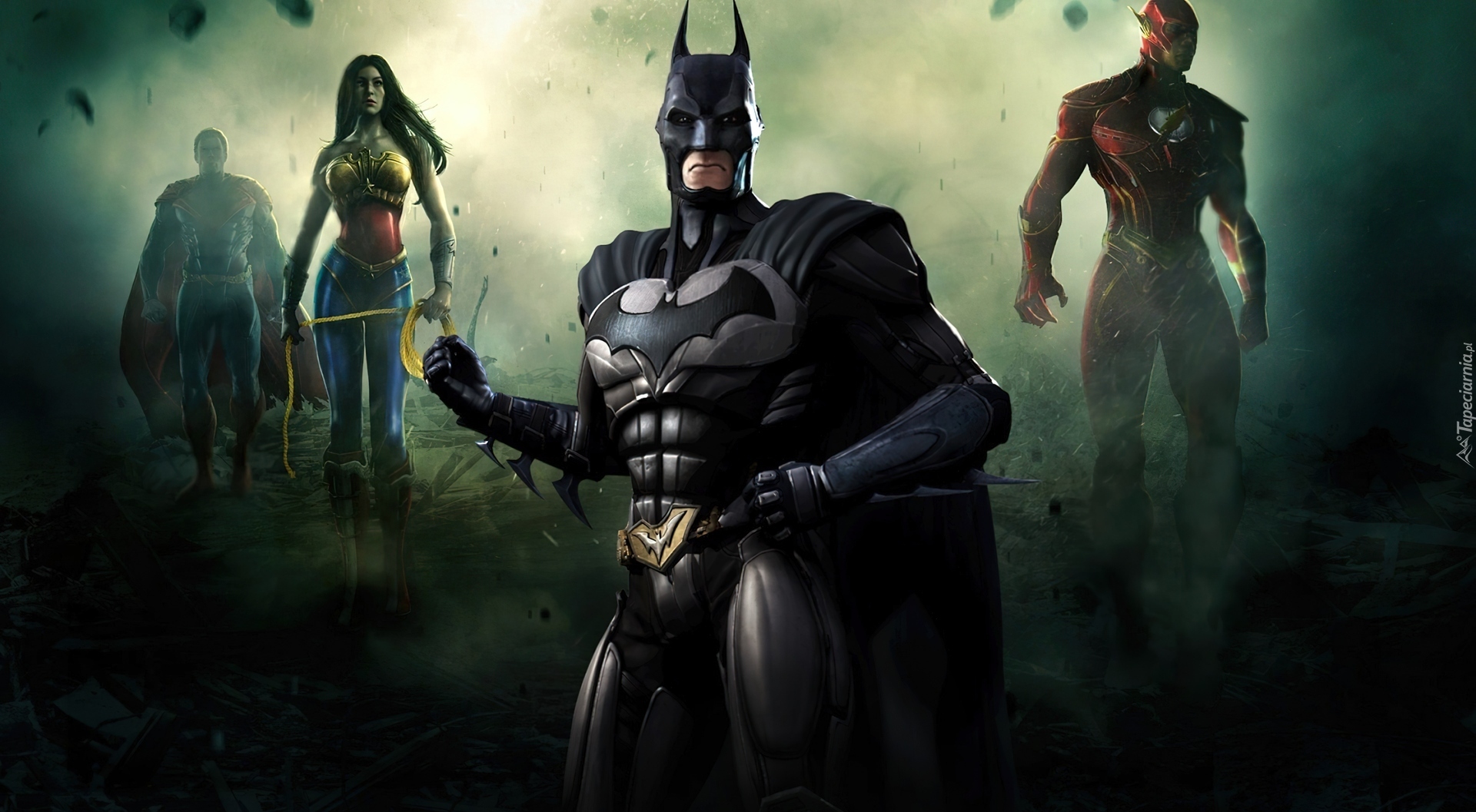 Injustice God Amoug Us, Batman, Flash, Wonder Woman