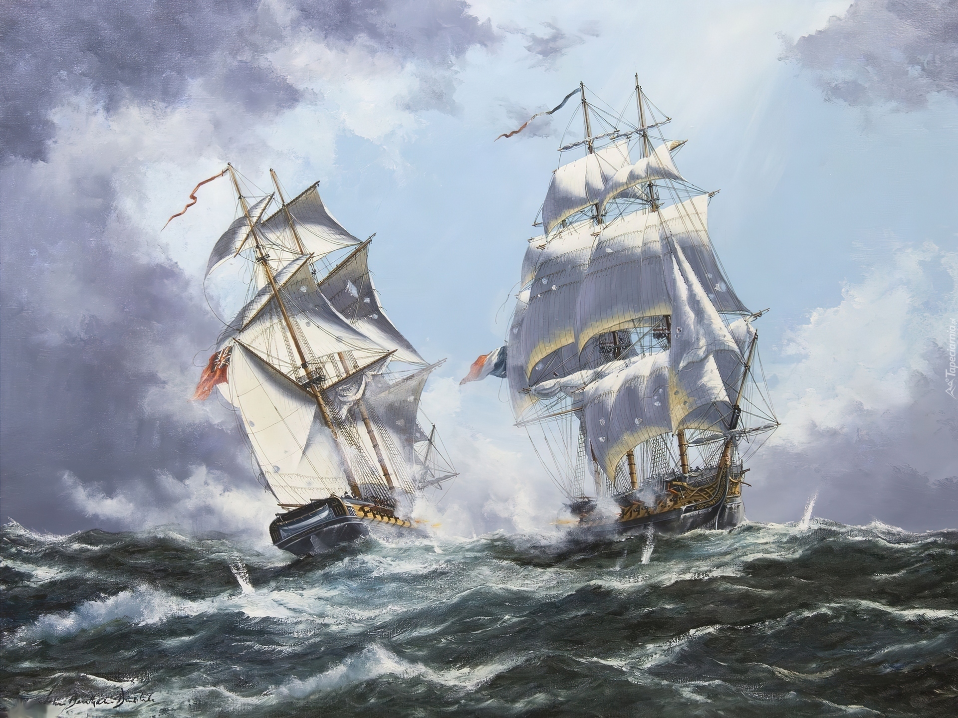 Морская фрегата. Маринист John Bentham-Dinsdale. Морская битва парусников. Парусный Фрегат Констеллейшн. Пиратский корабль.