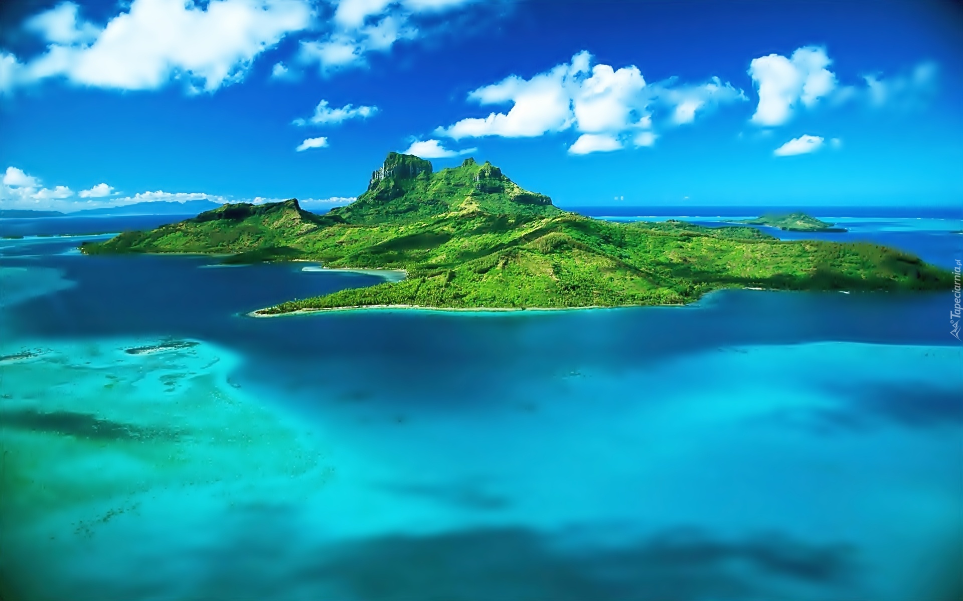 Polinezja Francuska, Bora Bora, Morze, Wyspa