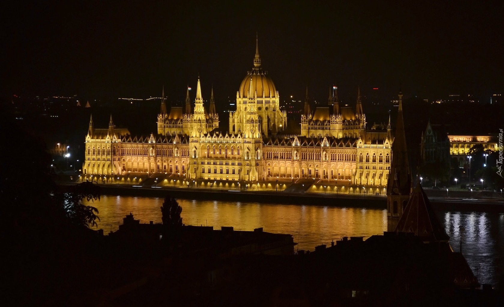 Parlament, Oświetlenie, Budapeszt