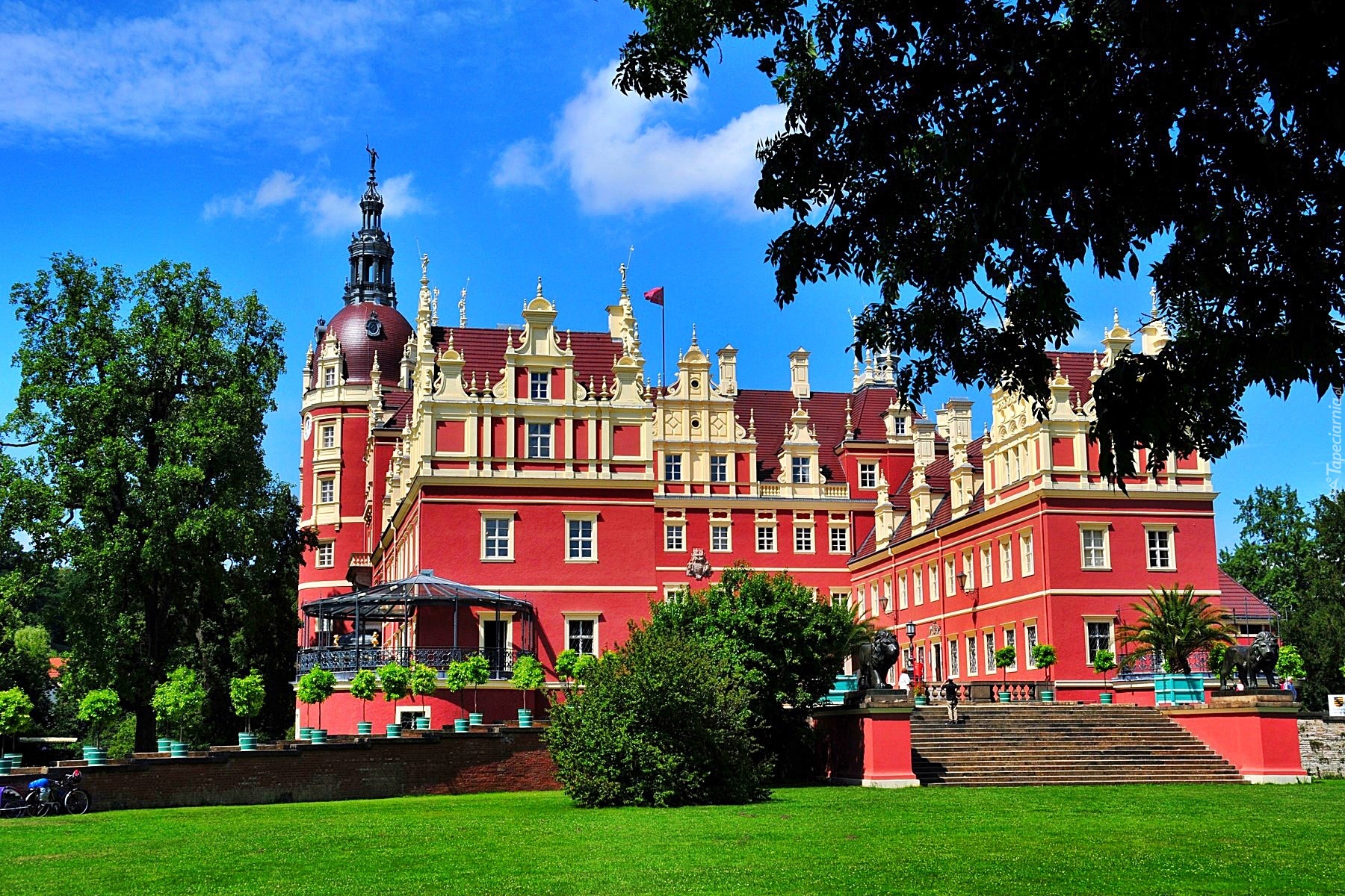 Niemcy, Saksonia, Zamek Schloss Muskau, Zamek w Mużakowie, Mużaków